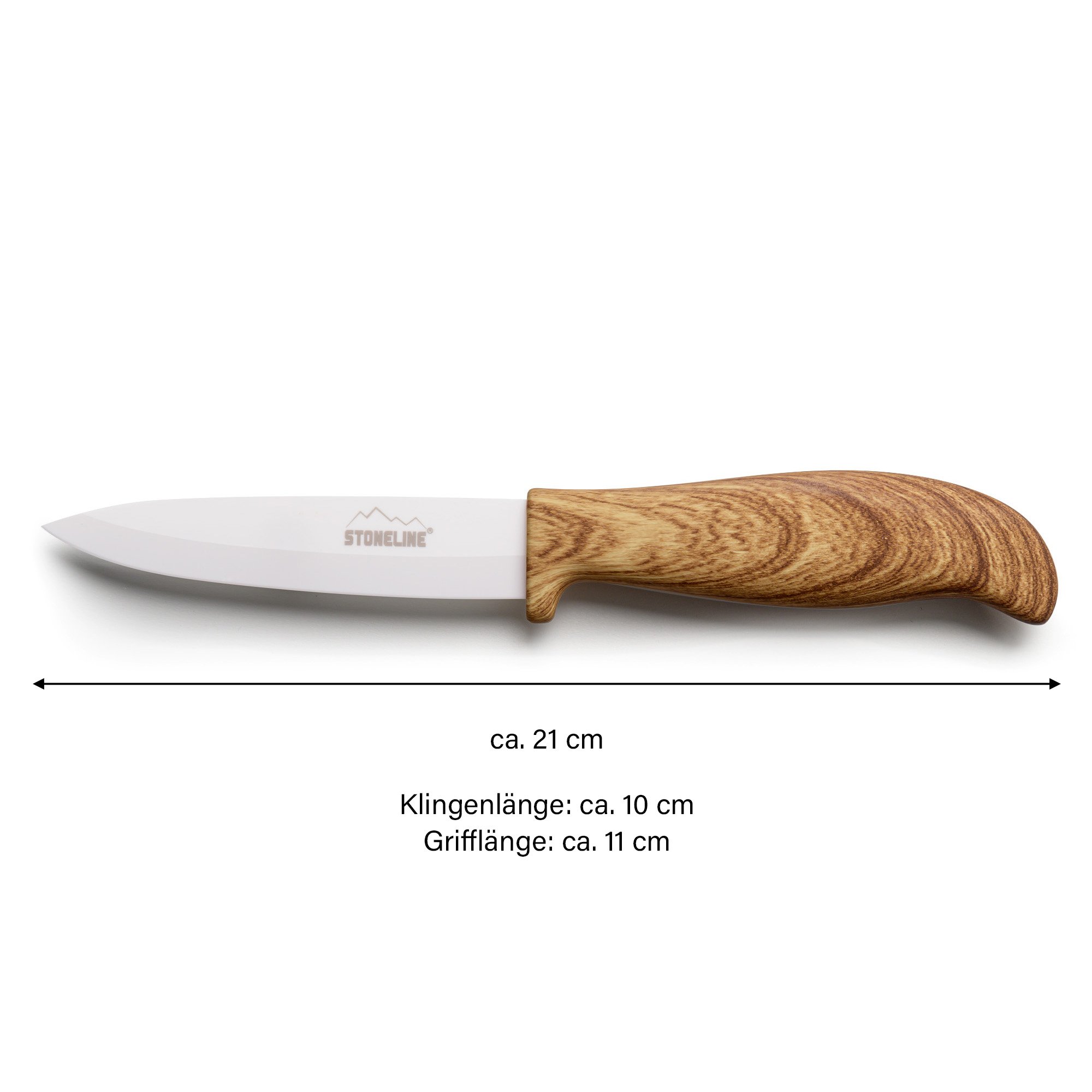 STONELINE® CERAMIC Knife 21 cm All-Purpose Knife, Safety Sheath | Back to Nature