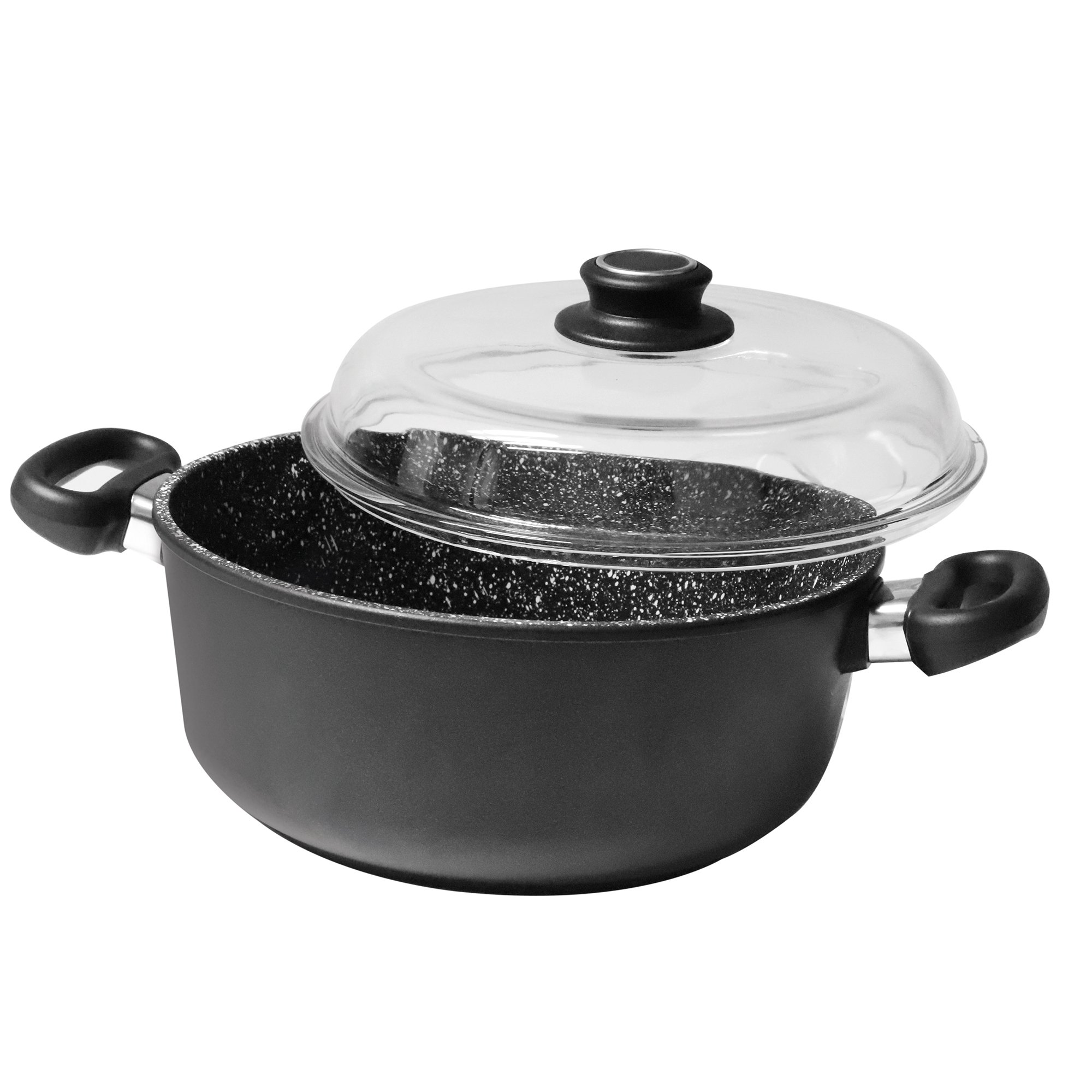 STONELINE® Cooking Pot 26 cm, with Lid, Large Cast Non-Stick Pot | Made in Germany