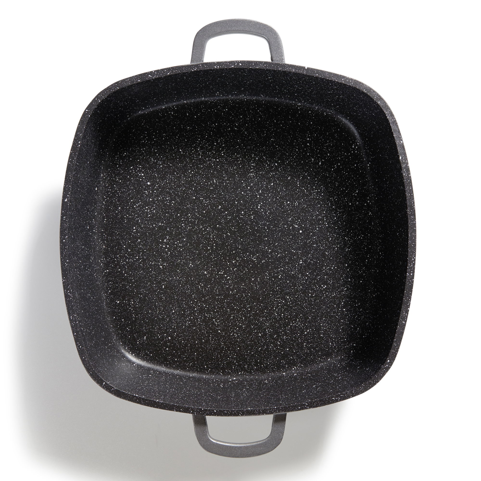 Poêle à servir carrée Faitout 28 cm | avec couvercle - Gris
