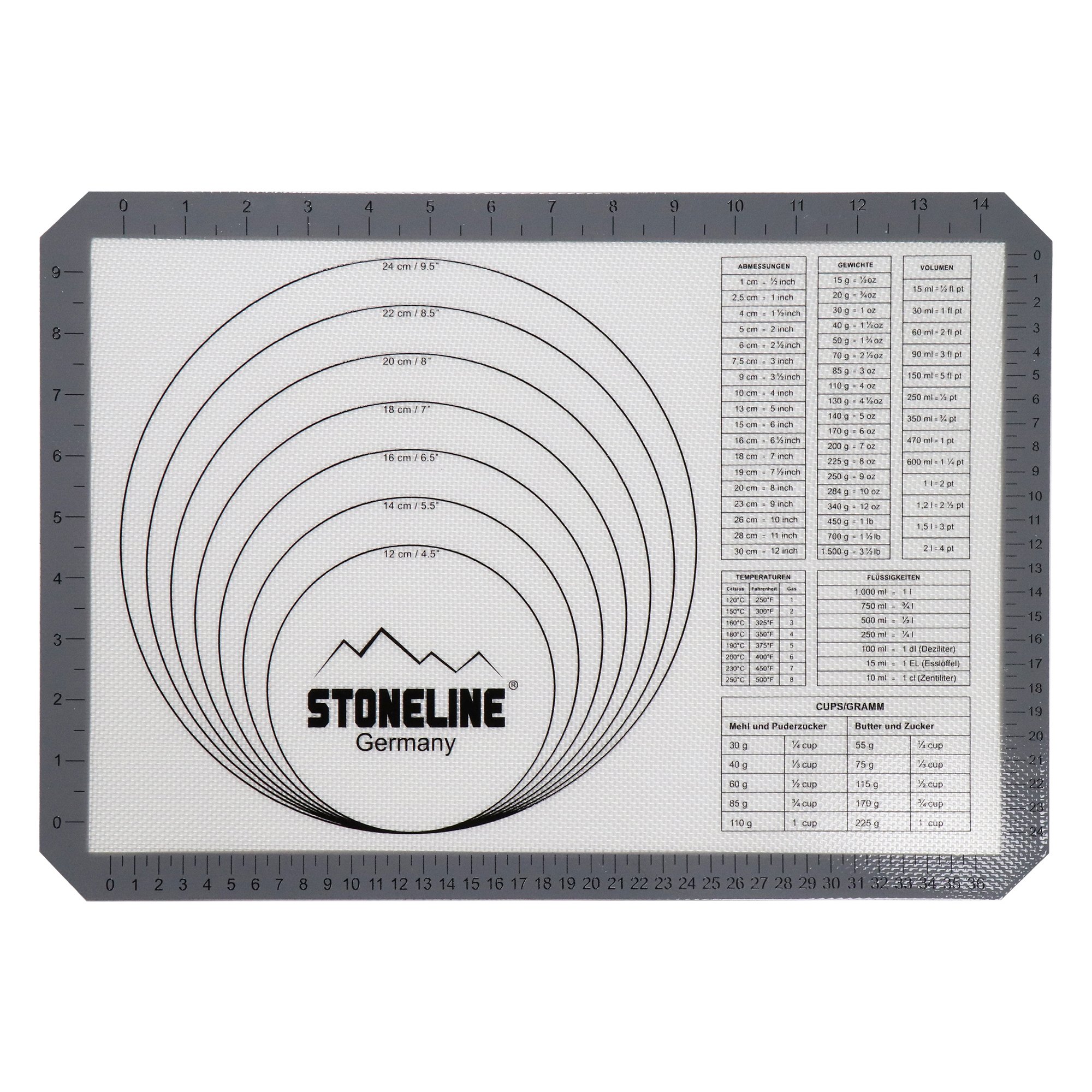 STONELINE® Tappetino da Forno in Silicone 42x29,5 cm, Antiaderente, Riutilizzabile