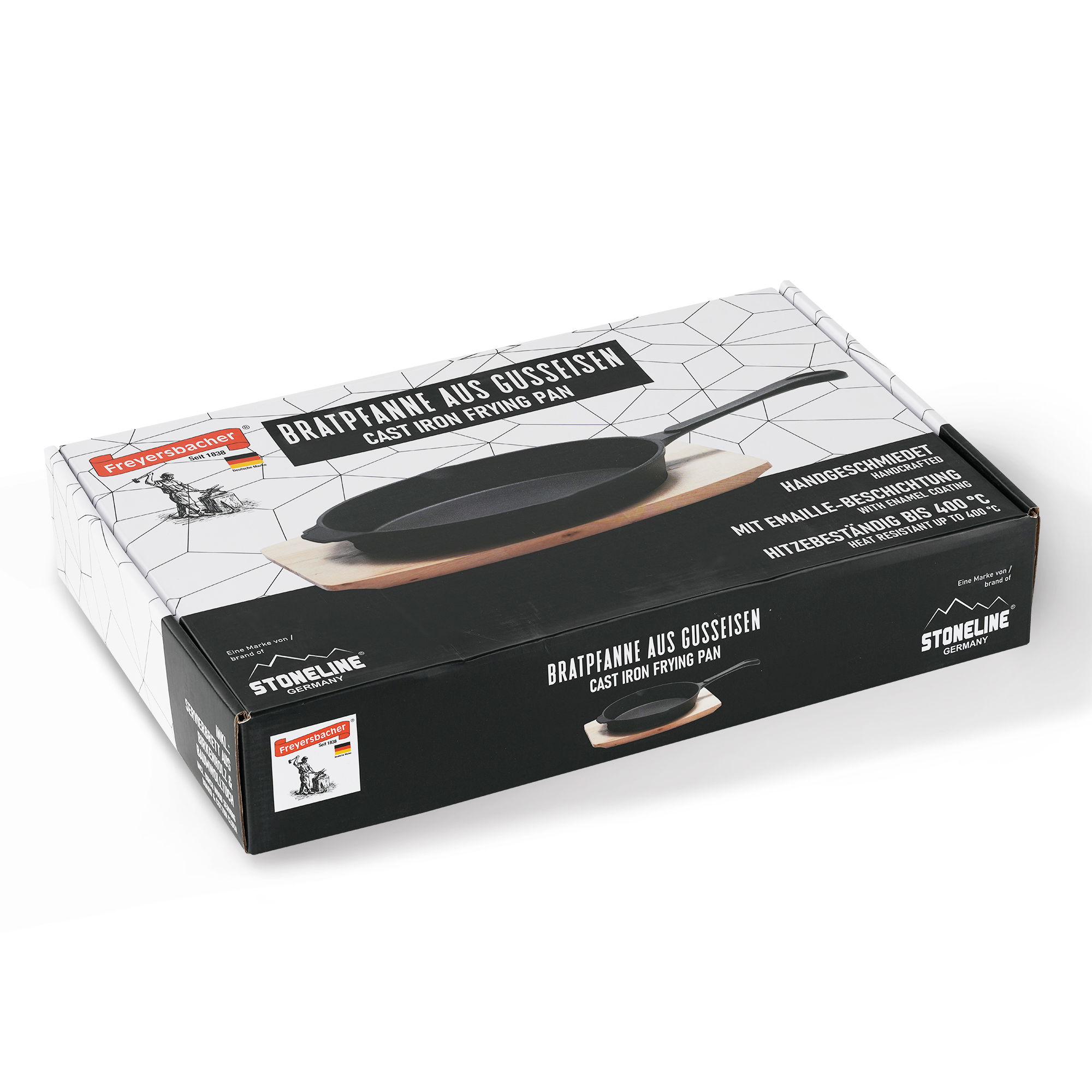 Poêle en Fonte Emaillée 28 cm | Forgée à la Main