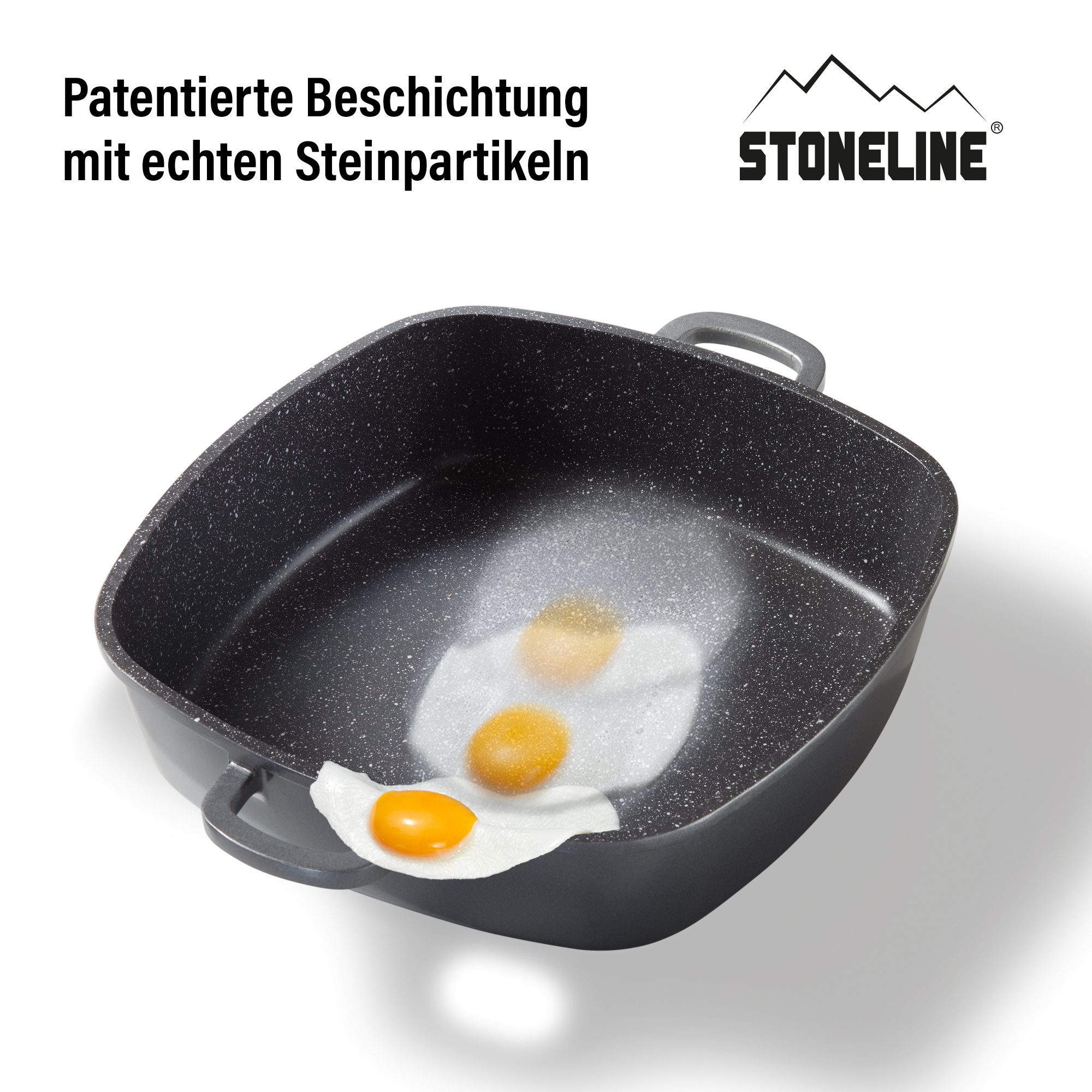 STONELINE® Square Serving Pan 28 cm, with Aroma Lid, Non-Stick Pan Casserole Dish