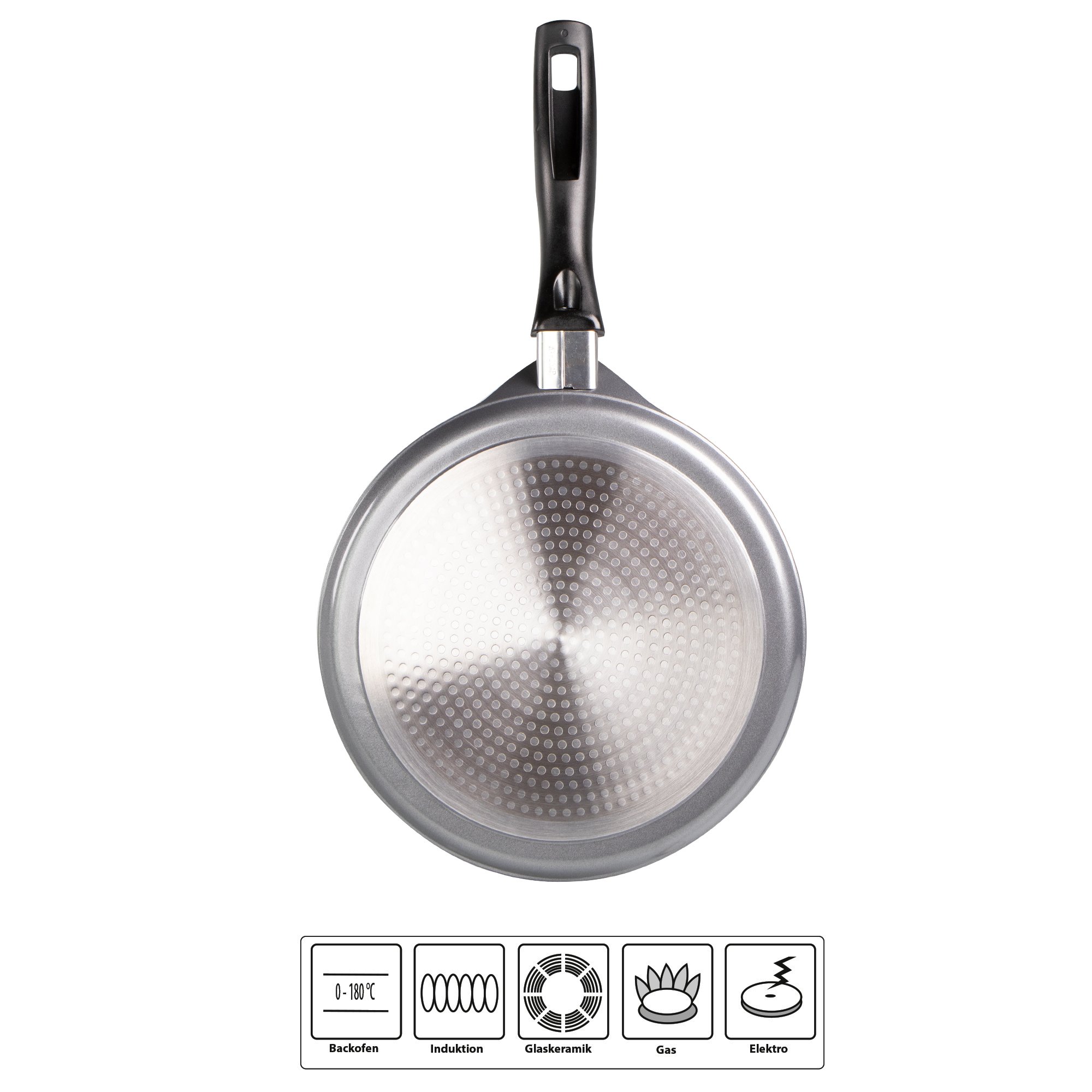 STONELINE® Crepe Pan 25 cm, with Batter Spreader, Flat Non-Stick Pan | CLASSIC