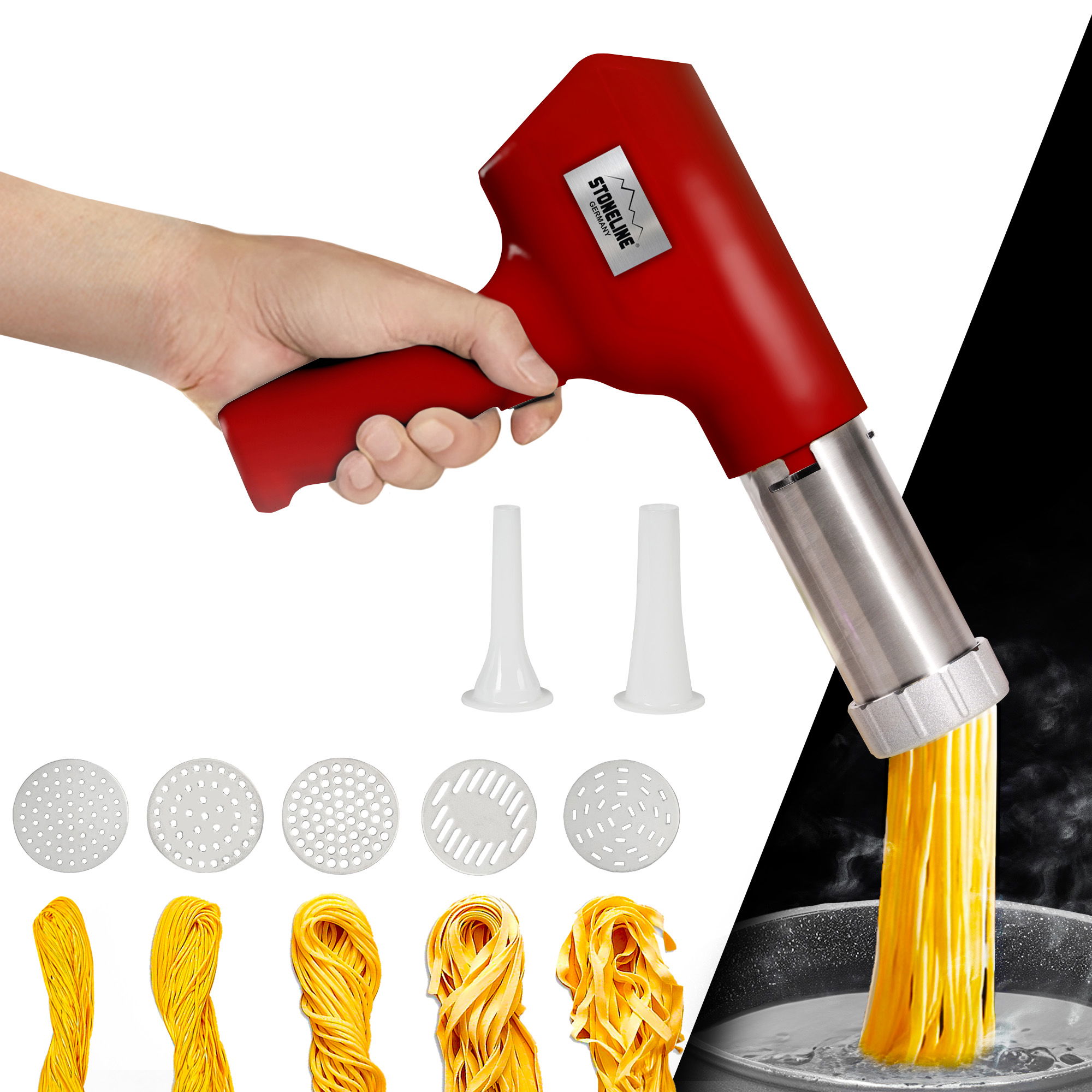 Elektrischer Pasta Maker | Rot