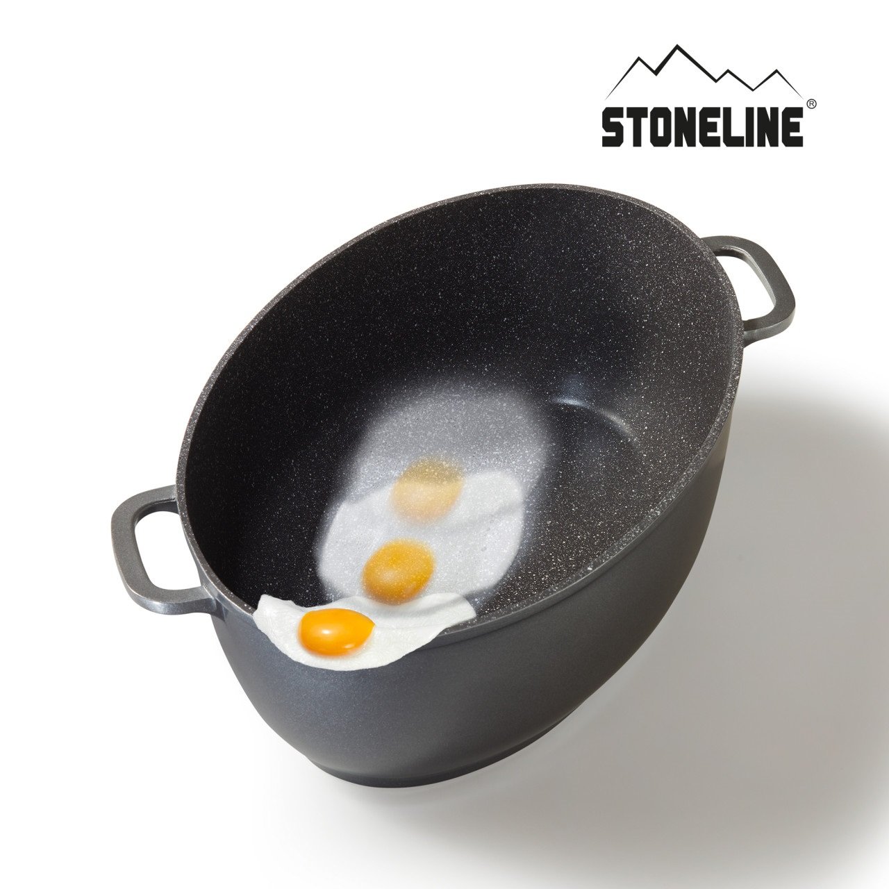 STONELINE® Gourmet Cocotte 39 x 26 cm, avec couvercle en verre aromatique, induction et adapté au four