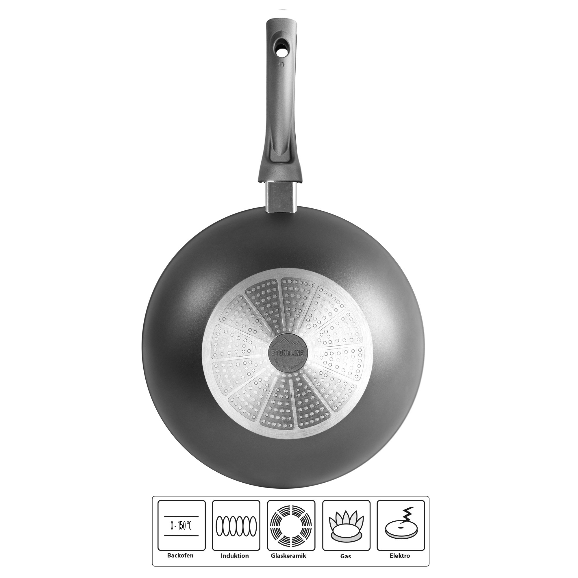 STONELINE® Wok Pan 30 cm, Non-Stick Pan | Made in Germany | GOURMUNDO