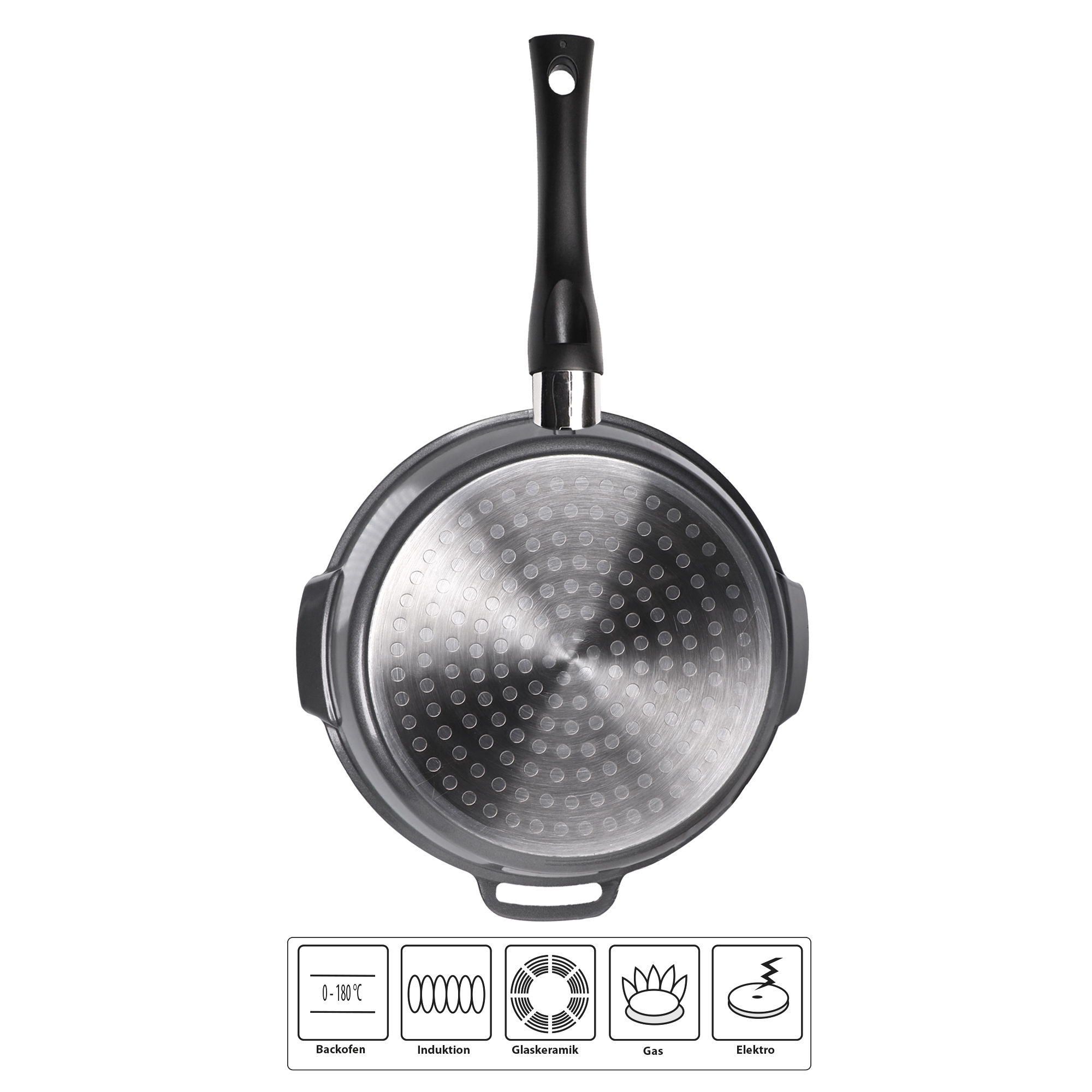 STONELINE® Saucepan 18 cm, Strainer Lid, 2 Spouts, Skillet, Non-Stick Pot | FUTURE