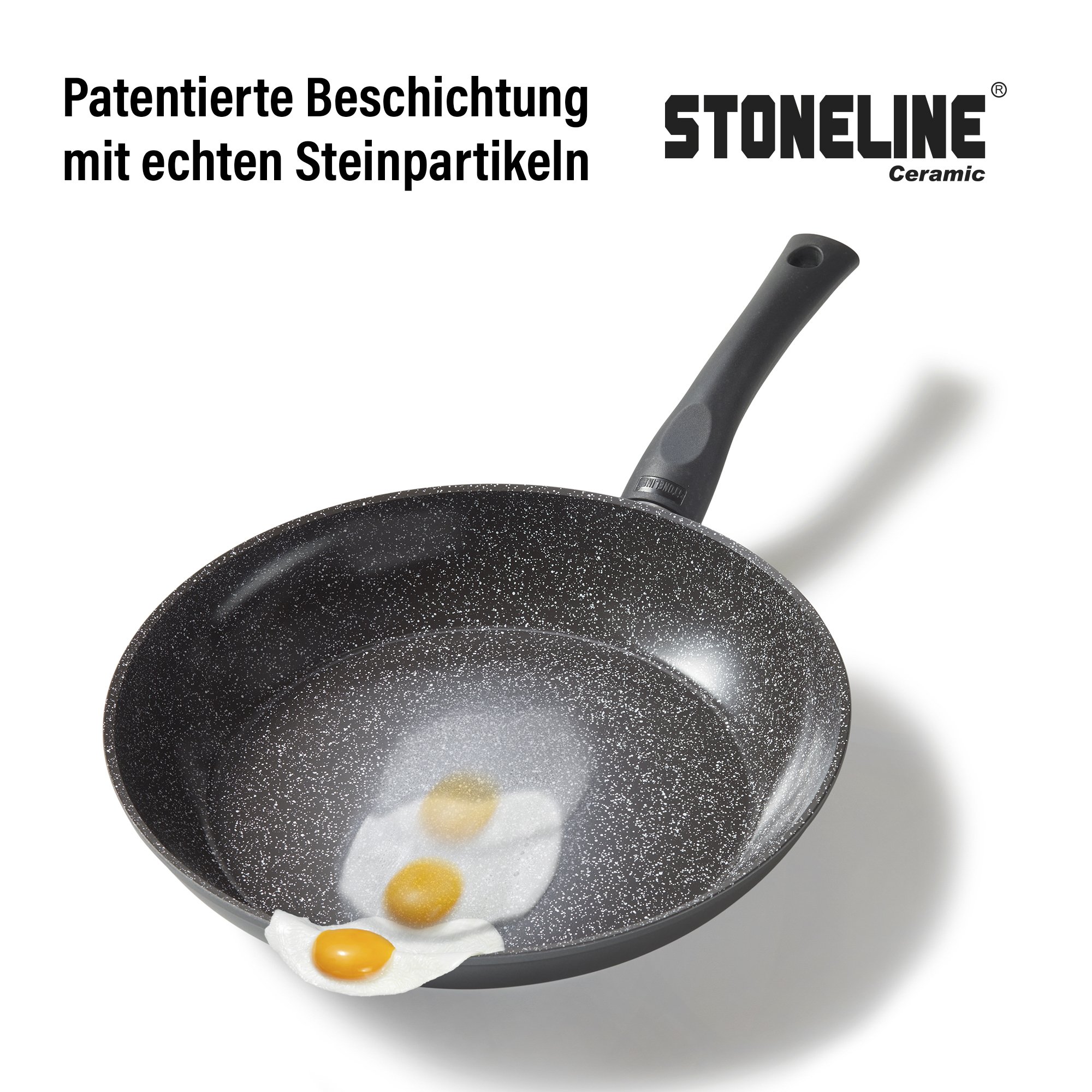 STONELINE® Set di Padelle 3 Pz. in CERAMICA 20/24/28 cm, Padella Antiaderente