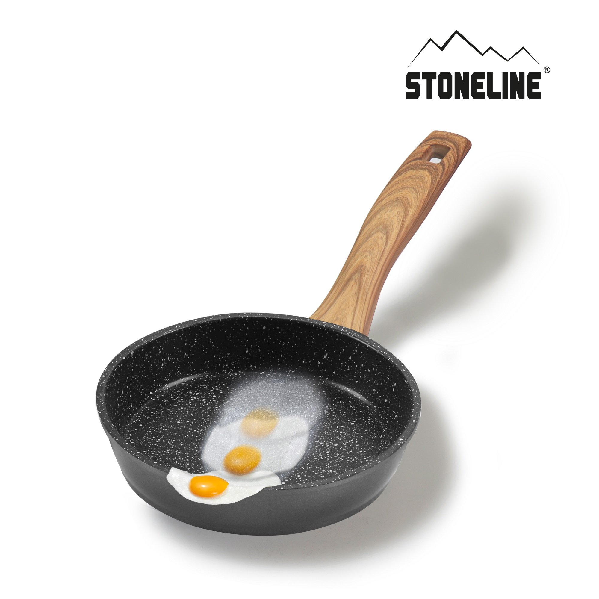 STONELINE® Back to Nature sartén 14 cm, sartén antiadherente para tortillas, apta para inducción