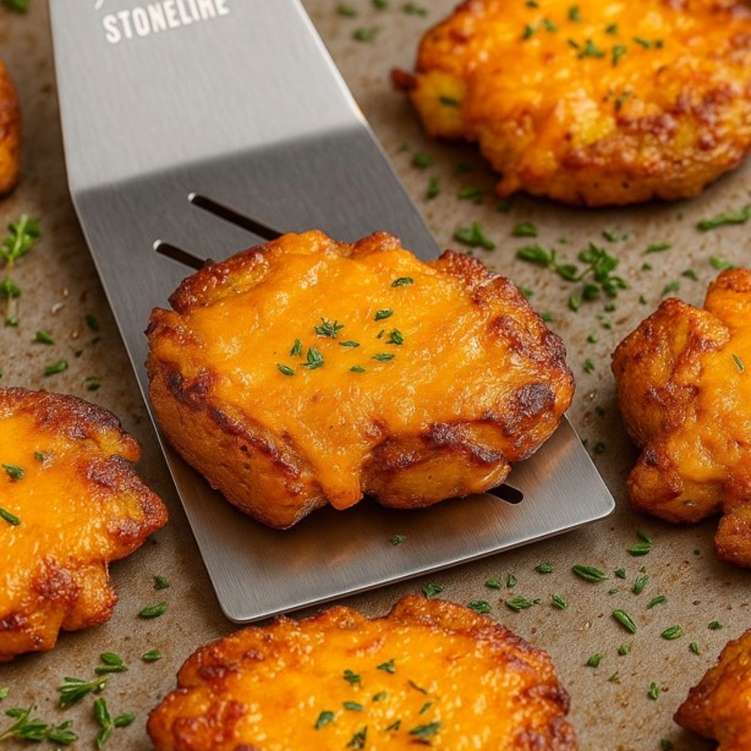 Crispy Smashed Potatoes with Cheddar and Garlic Dip – The Perfect BBQ Side!