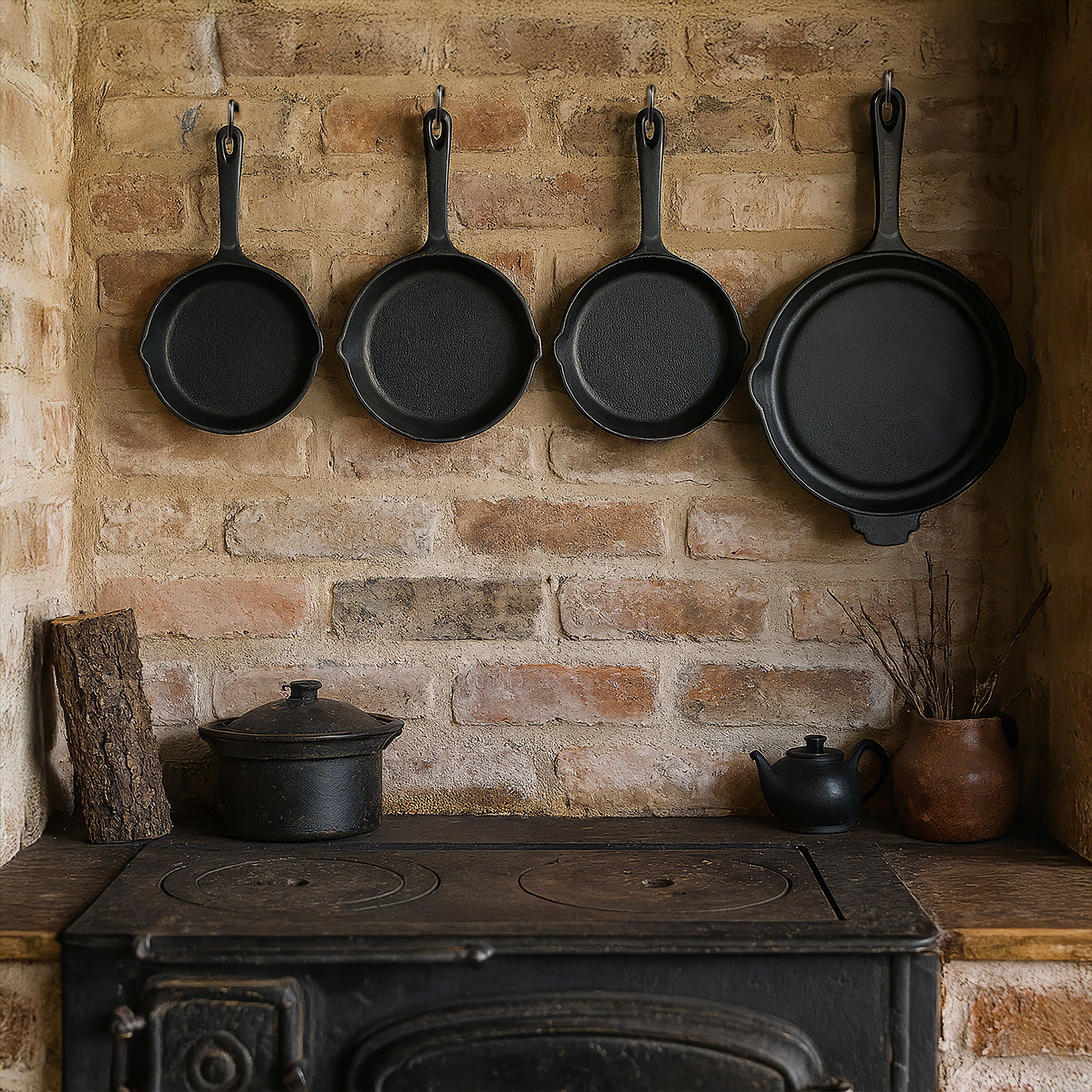 Cast Iron Skillet 15 cm, Enameled Frying Pan