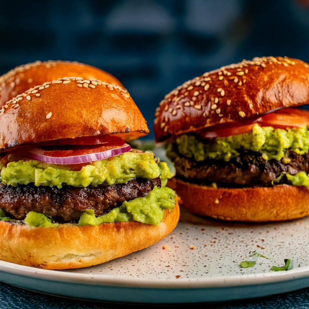 Veganer Burger mit Kidneybohnen-Patty, selbstgemachten Burger Buns und ... Veganer Burger mit Kidneybohnen-Patty, selbstgemachten Burger Buns und ...