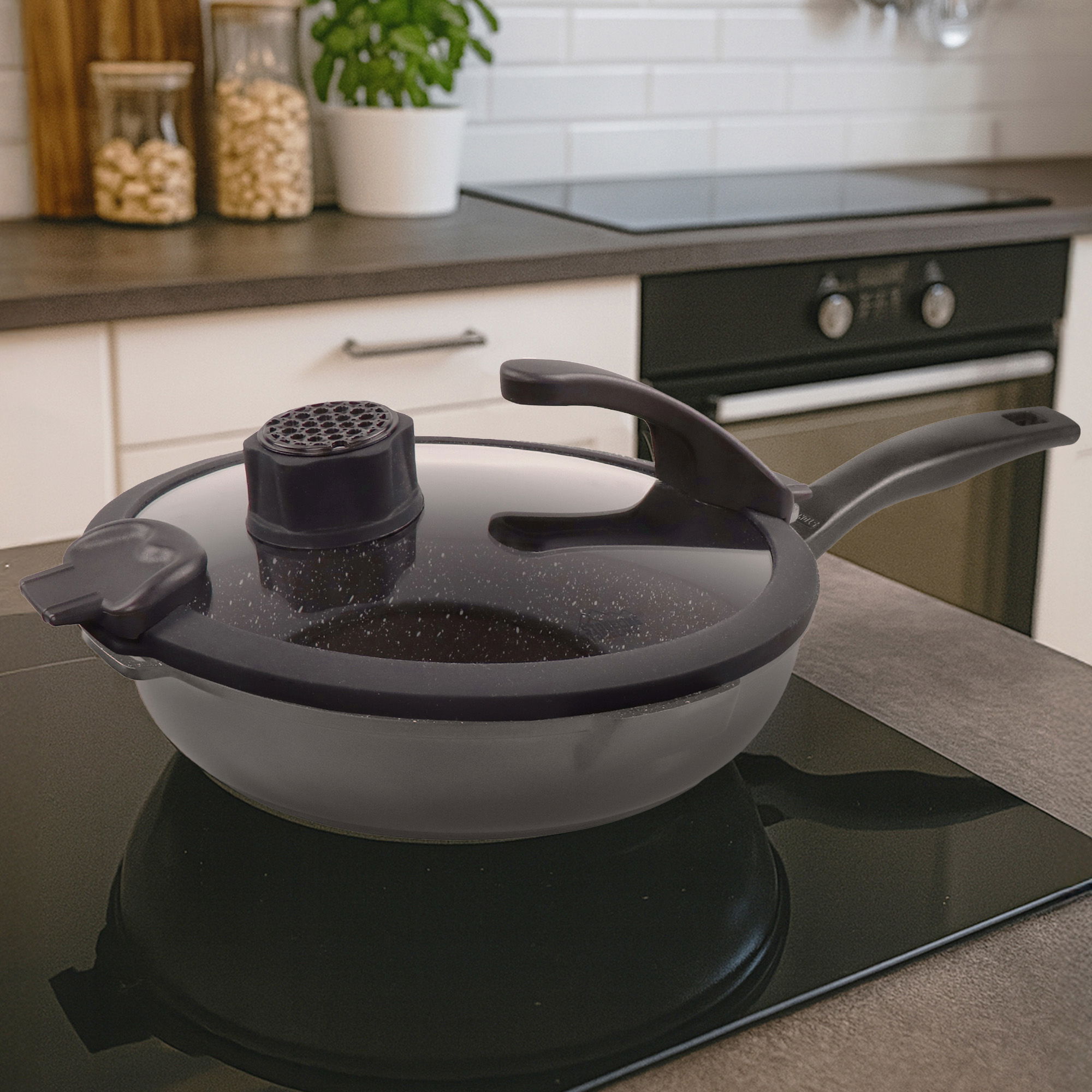 Sartén Honda 24 cm | con Tapa