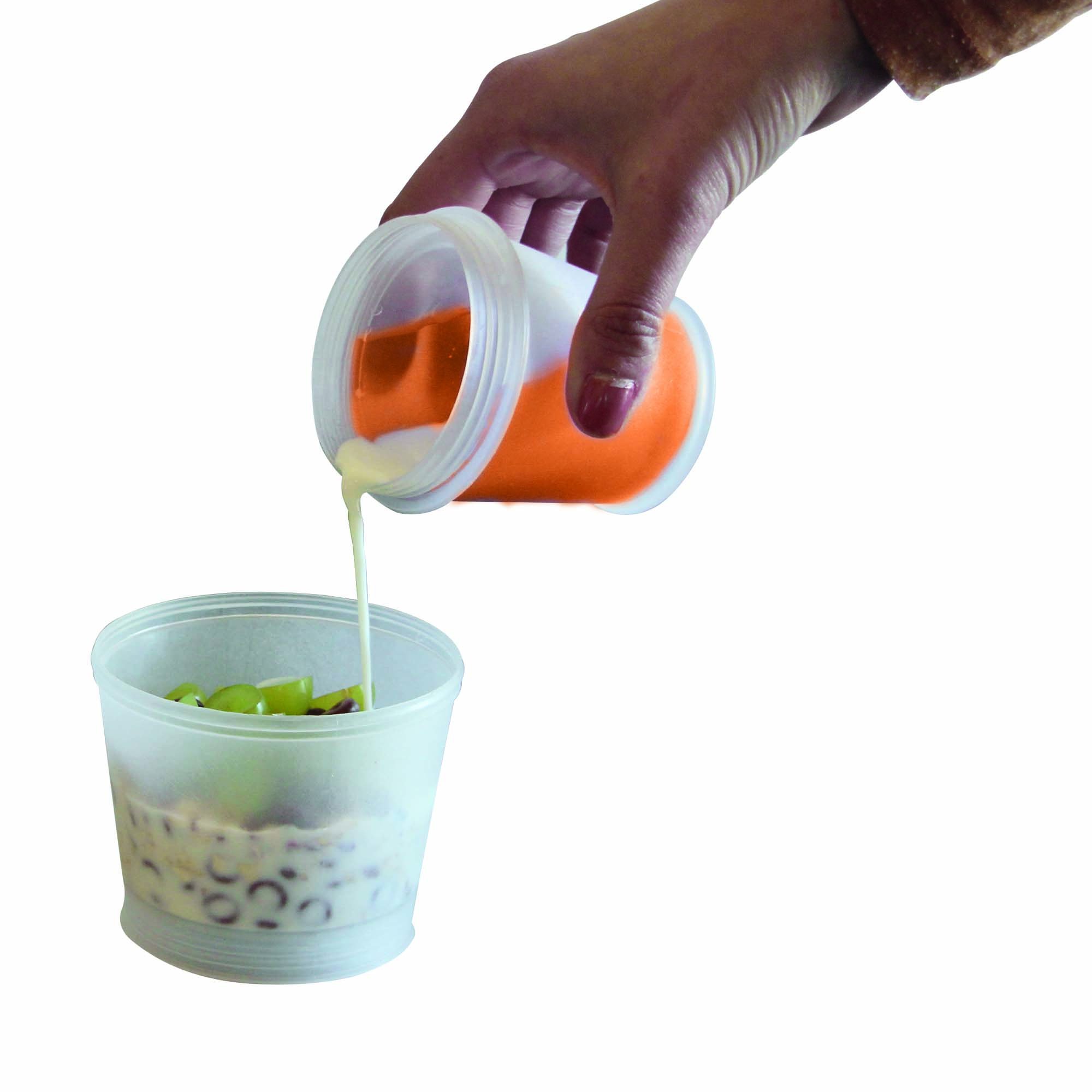 STONELINE® Taza de muesli para llevar con batería refrigerante, naranja