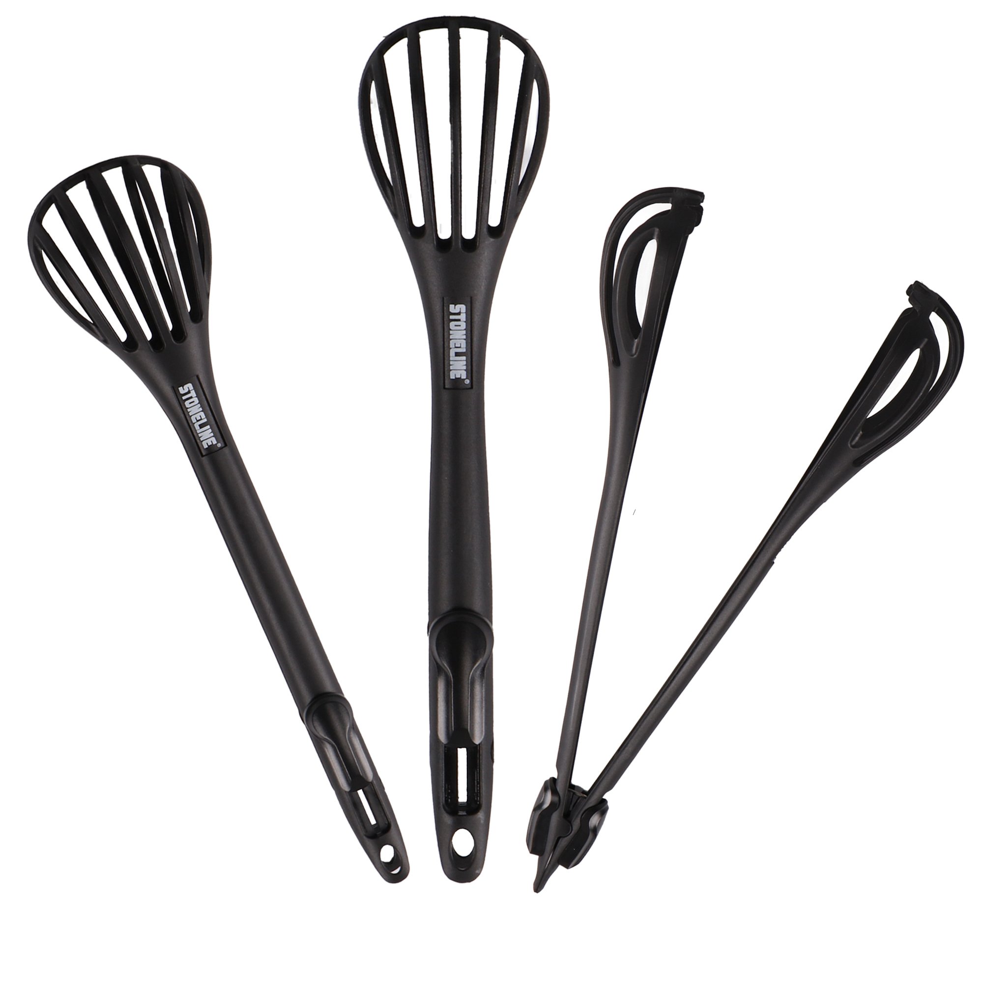 STONELINE® 3 pc Food Clip & Whisk Set, 2 in 1 Multifunctional Whisk, Heat-Resistant