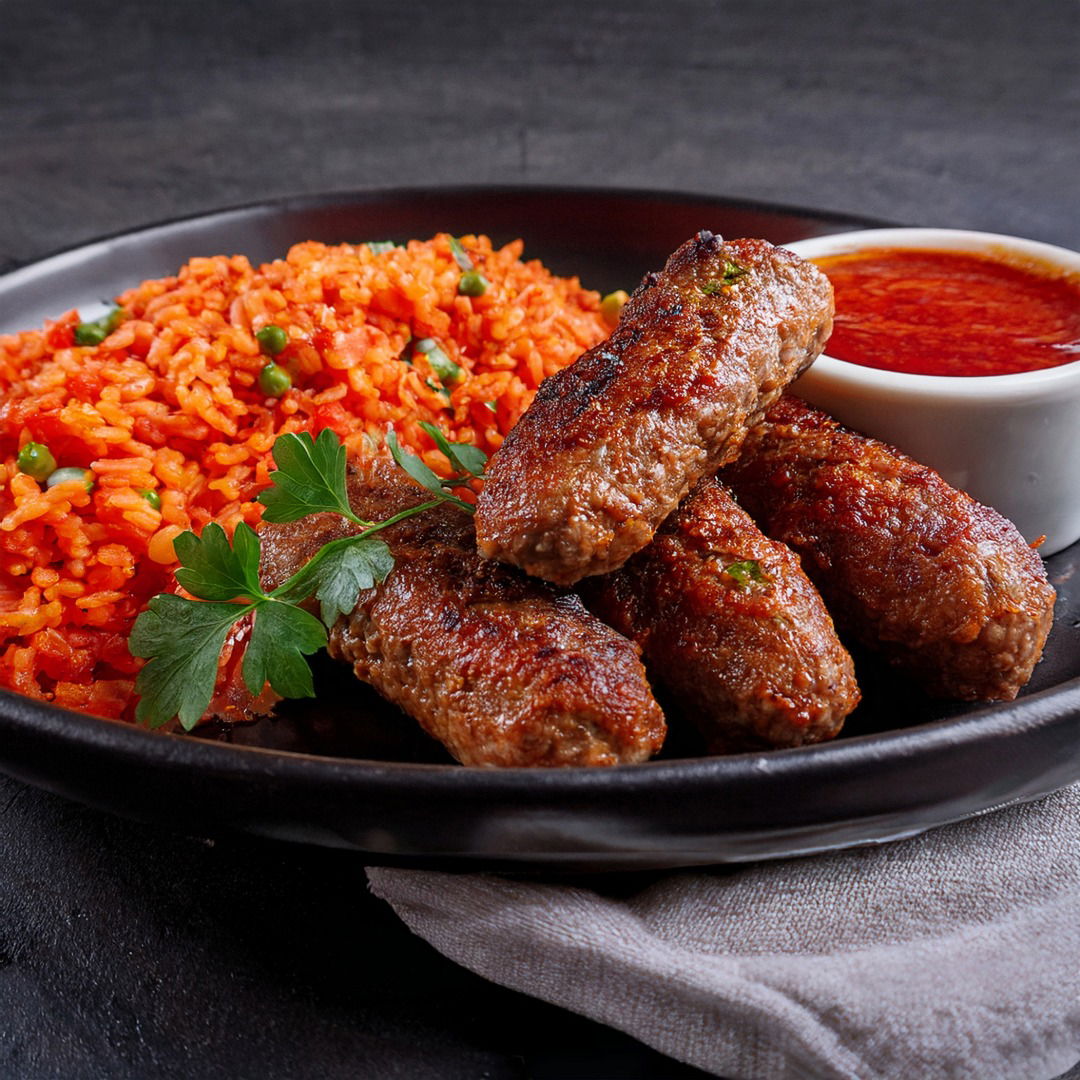Homemade Cevapcici with Sides – Traditional & Hearty with Ajvar and Djuvec Rice