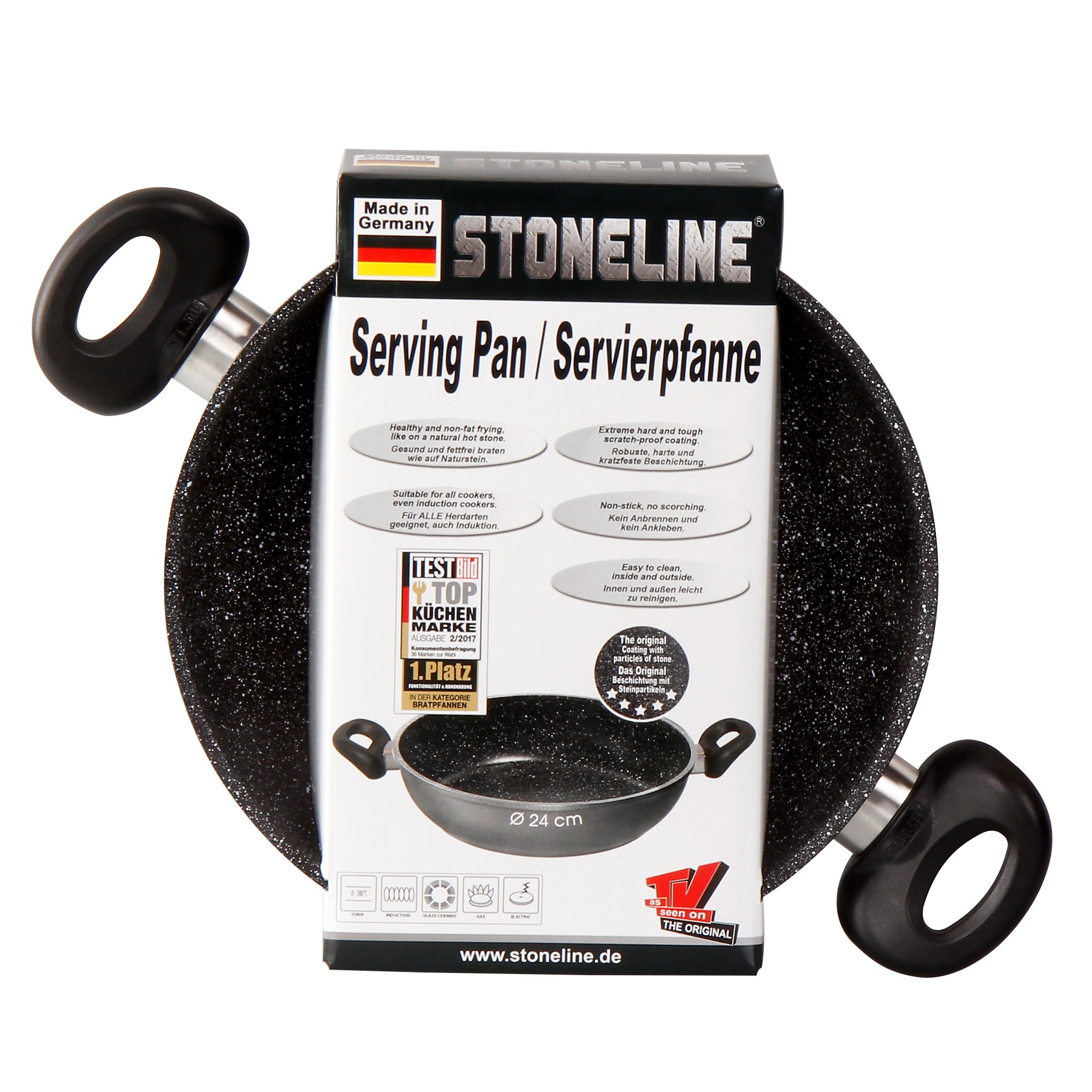 STONELINE® Poêle à servir 24 cm, antiadhésive, Made in Germany