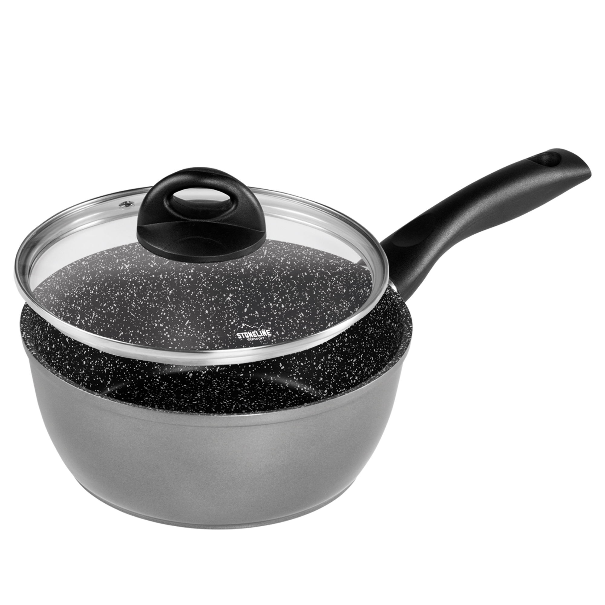 STONELINE® Primo Saucepan 18 cm con coperchio in vetro - antiaderente e  induzione!