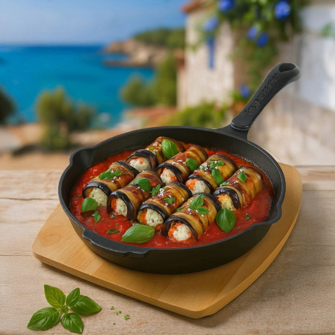 Rollitos de berenjena con ricotta – Plato mediterráneo al horno en 30 minutos