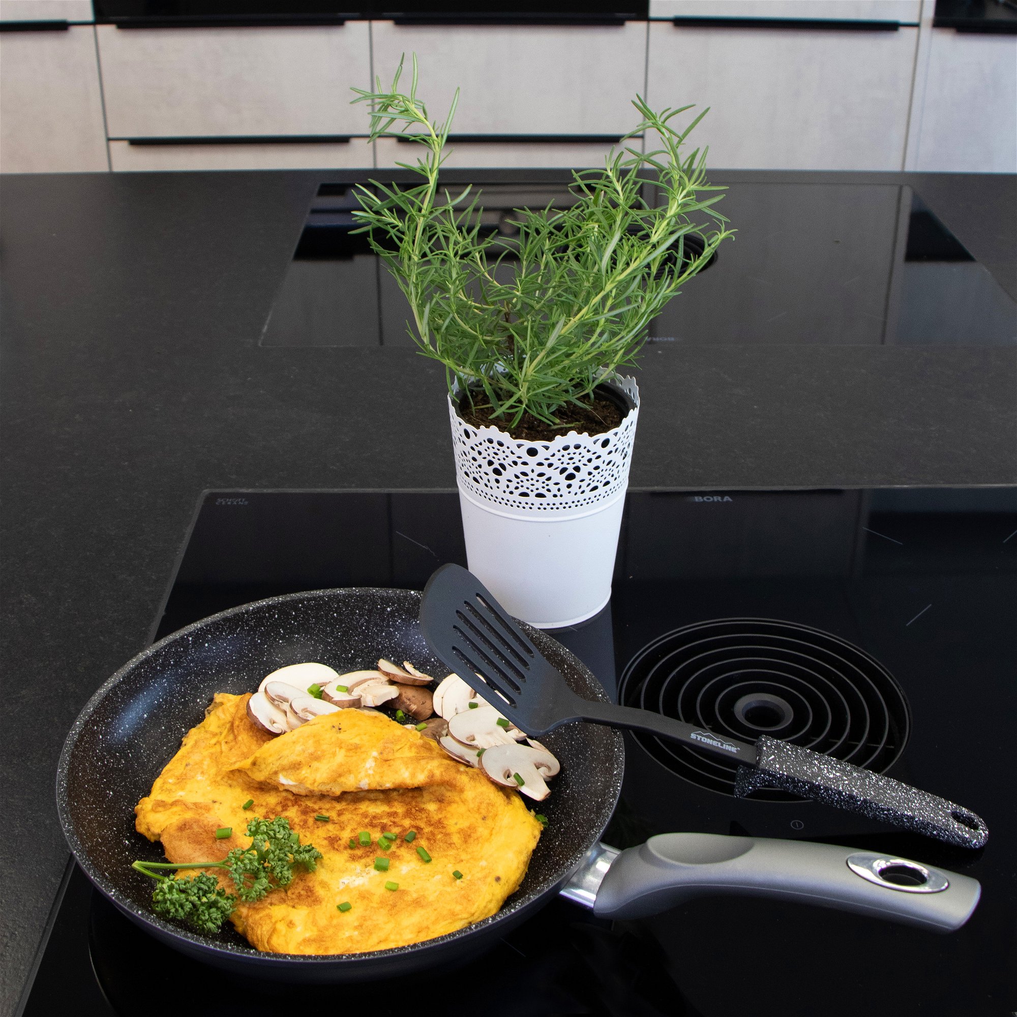 STONELINE® Slotted Turner 33 cm, Fish Slice, Heat Resistant Nylon, Non-Stick Cookware