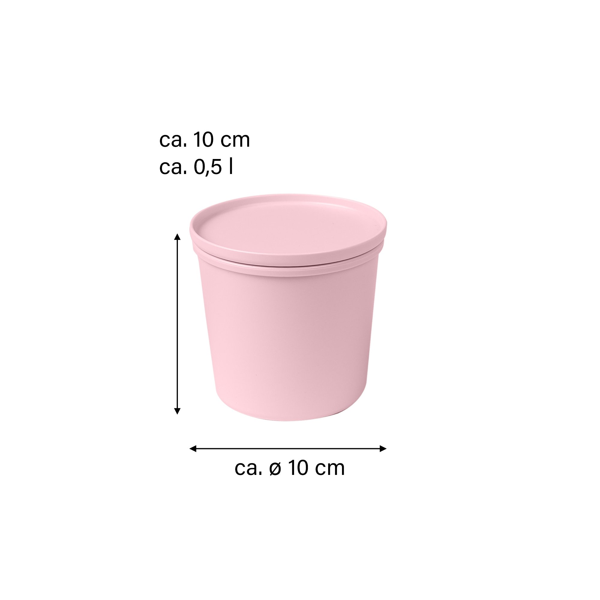 AWAVE® Set de 3 boîtes fraîcheur 500ml, avec rPET, rose