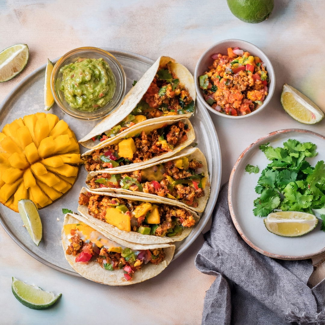 Tacos veraniegos con salsa de mango y aguacate – ¡En 20 minutos en la mesa!
