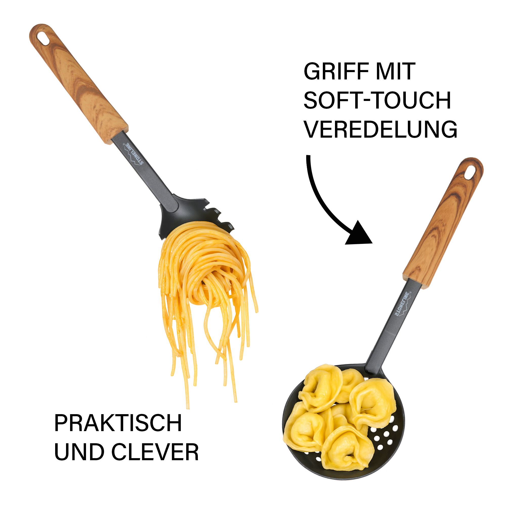 Utensili da Cucina Set 9 Pezzi | Effetto Legno