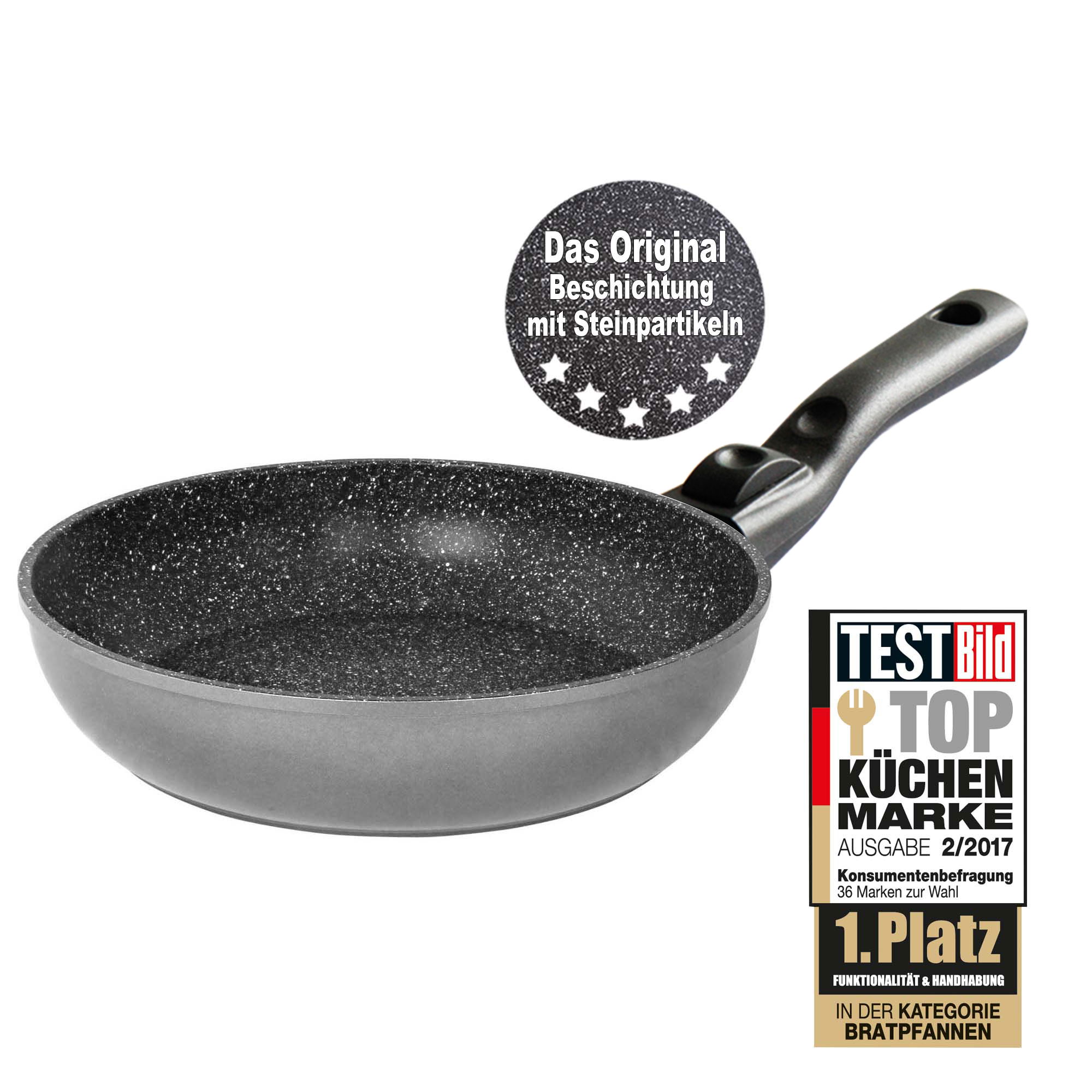 STONELINE® Imagination PLUS Braising Pan 28 cm - manici rimovibili e  coperchio in vetro