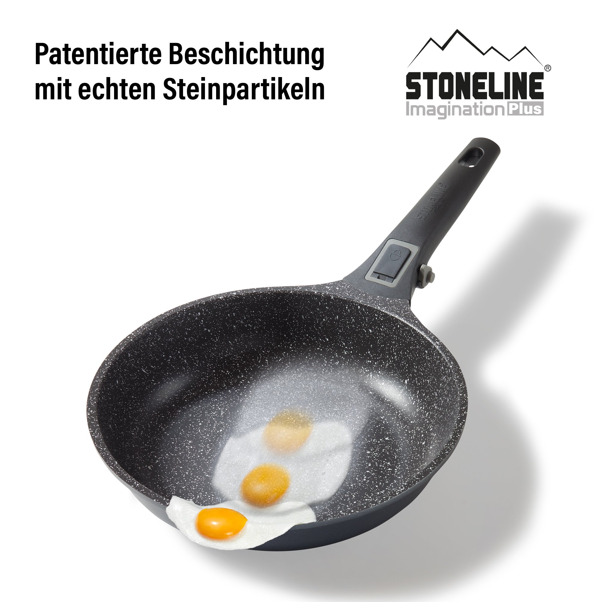 STONELINE® Imagination PLUS frying pan 24 cm, coated with removable handle, suitable for induction