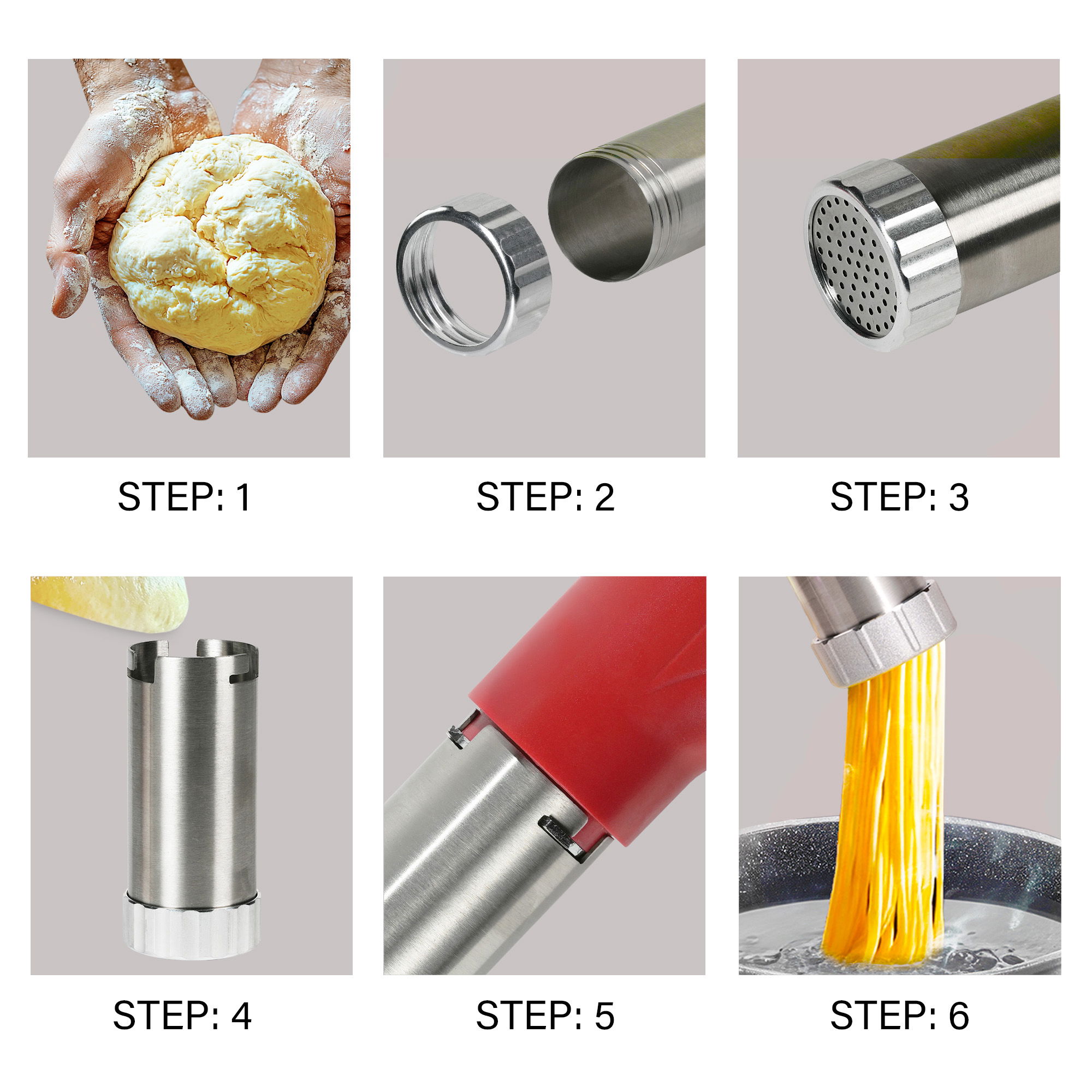 Elektrischer Pasta Maker | Rot