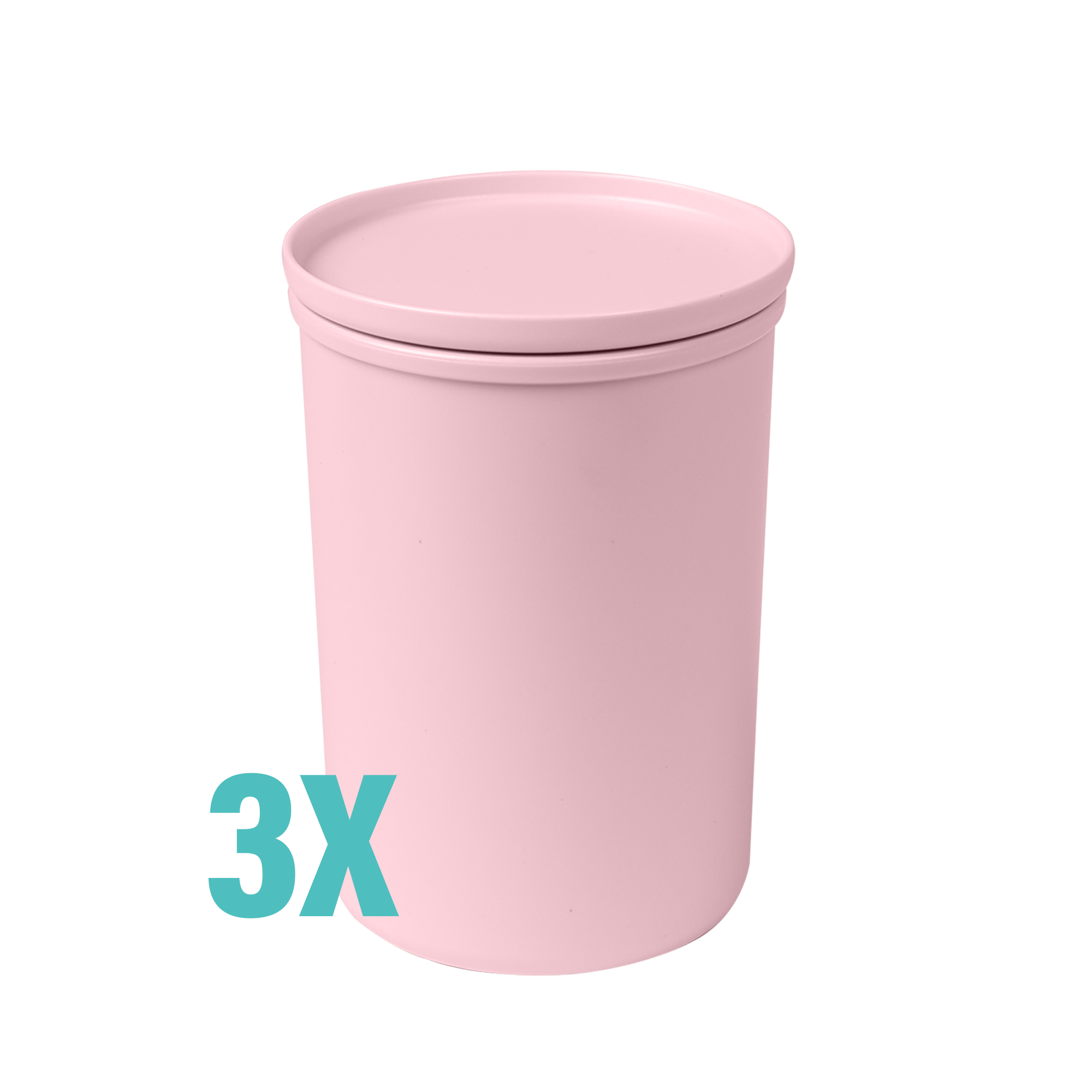 AWAVE® Juego de 3 cajas para guardar alimentos de 1000 ml, con rPET, rosa