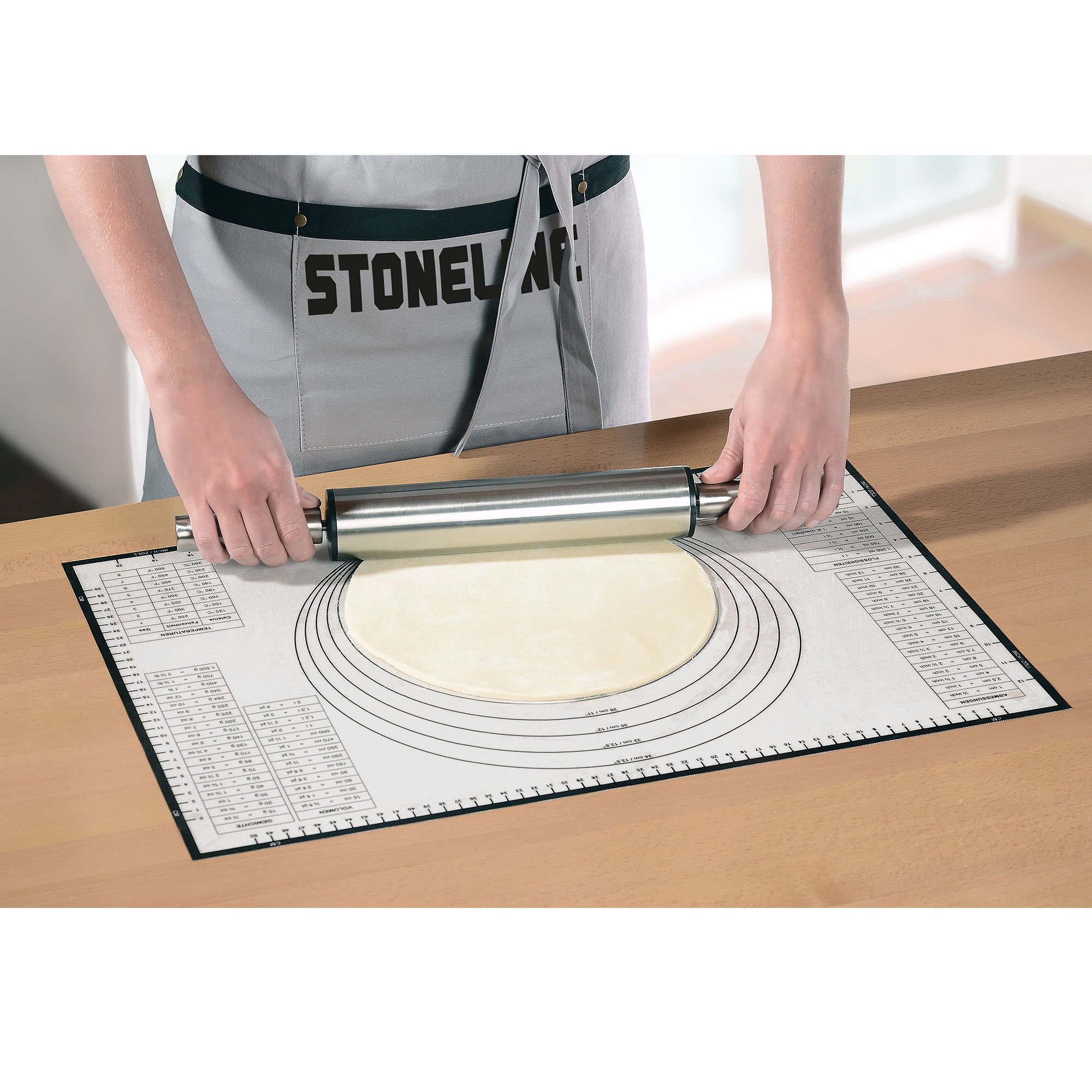 STONELINE® Silicone Baking Mat 60x40 cm, Non-Stick | Pastry Mat with Measurement