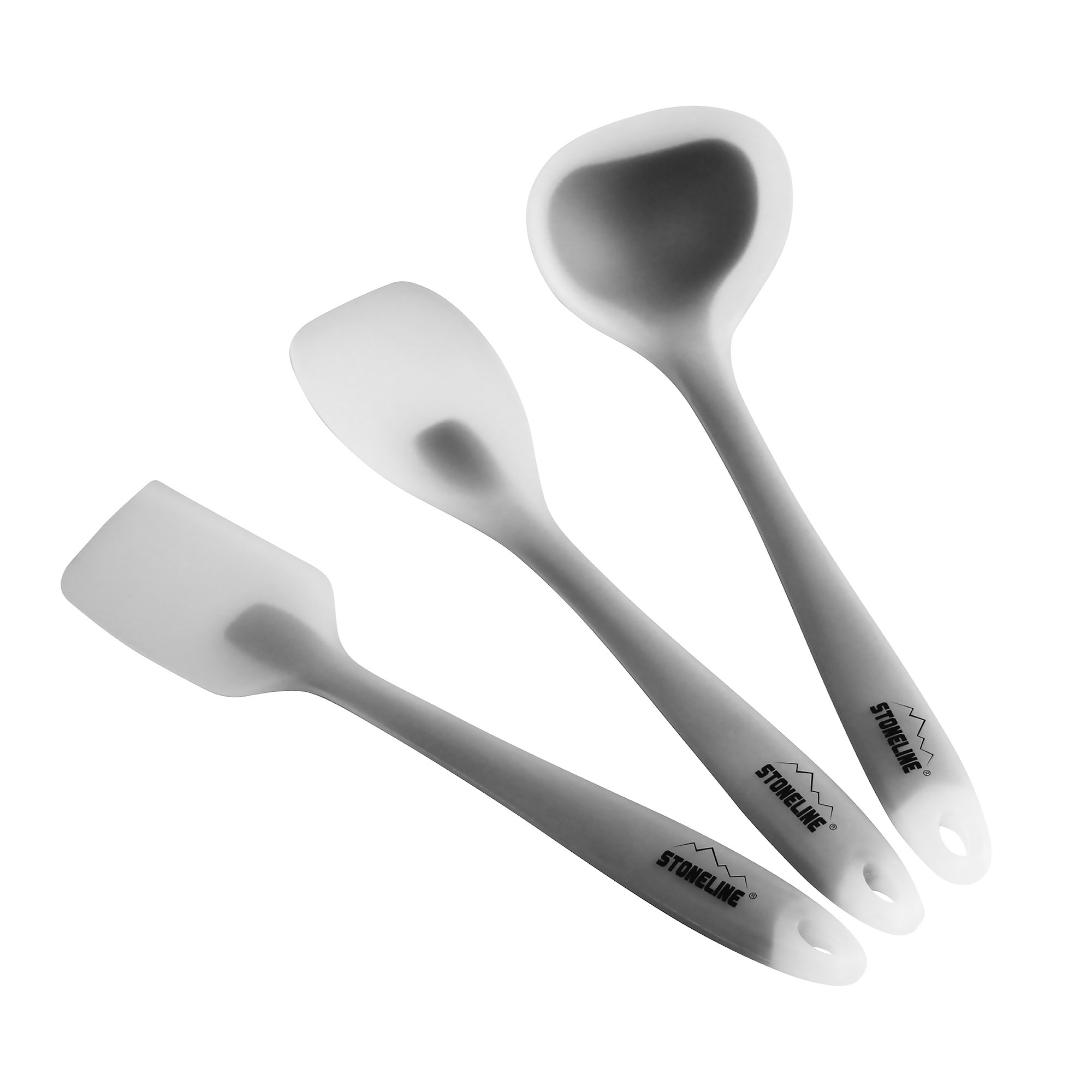 STONELINE® Set di utensili da cucina, 3 pezzi: 1 raschietto, 1 cucchiaio da cucina e 1 mestolo da zuppa