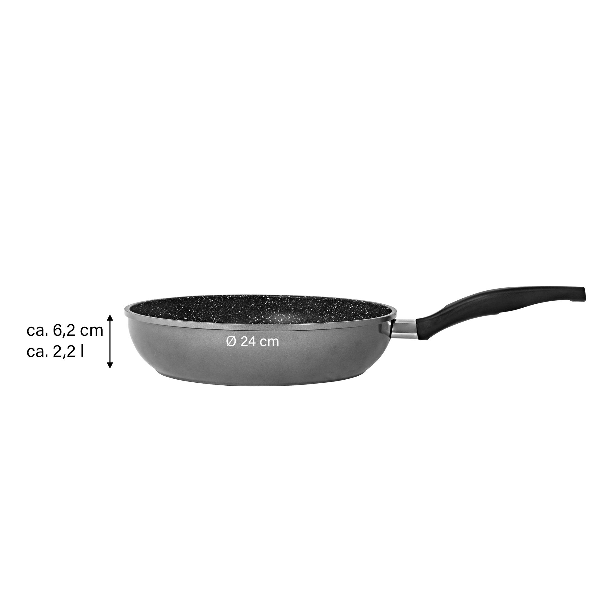 STONELINE® Frying Pan 24 cm with Removable Divider Separator, with Lid