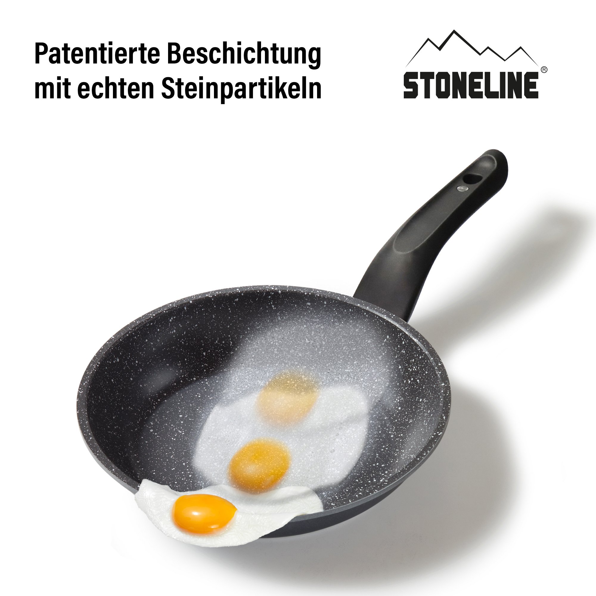 STONELINE® 6 pc Frying Pan Set 24/28 cm, Magnetic Handle, Turner | Made in Germany
