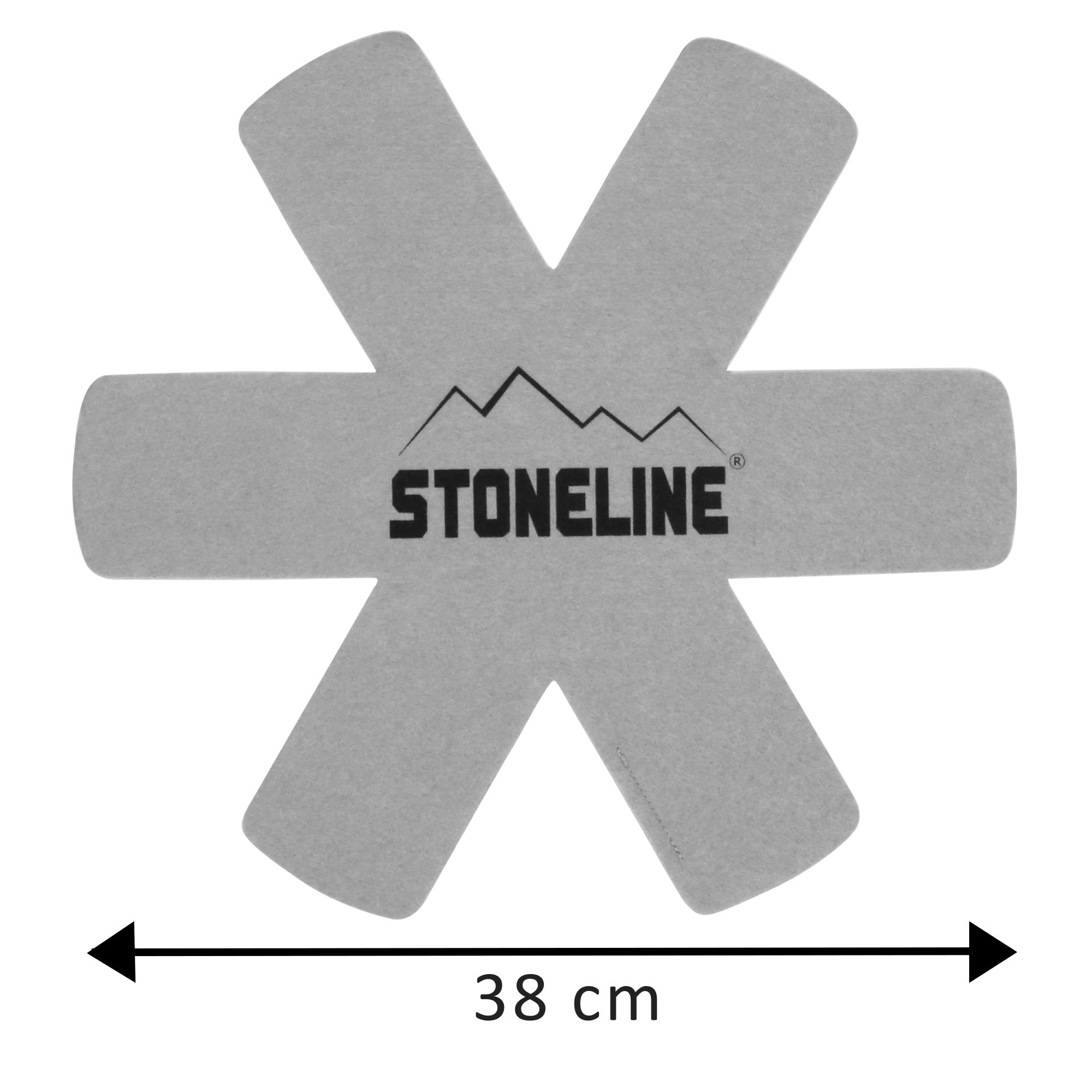 STONELINE® Set di 2 Salvapadelle 38 cm, Protezioni per Pentole e Padelle | grigio