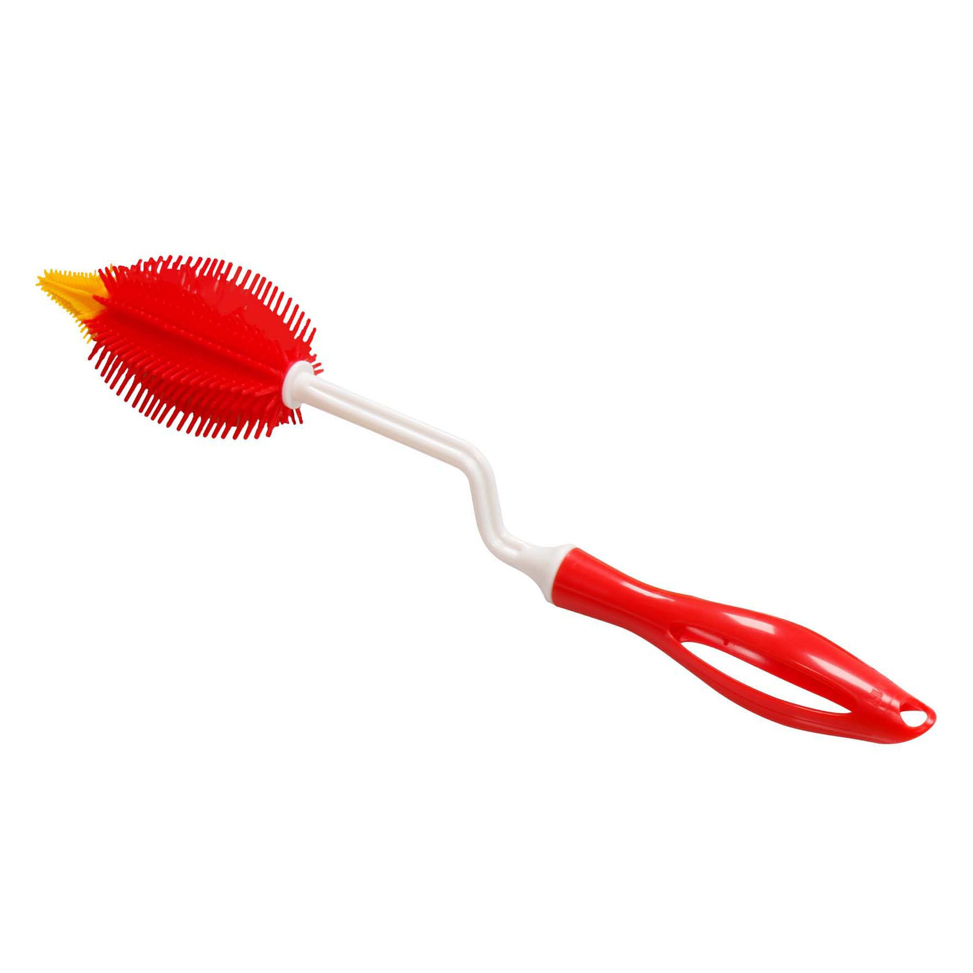 STONELINE® Cepillo de silicona para botellas con mango giratorio 35 cm, rojo