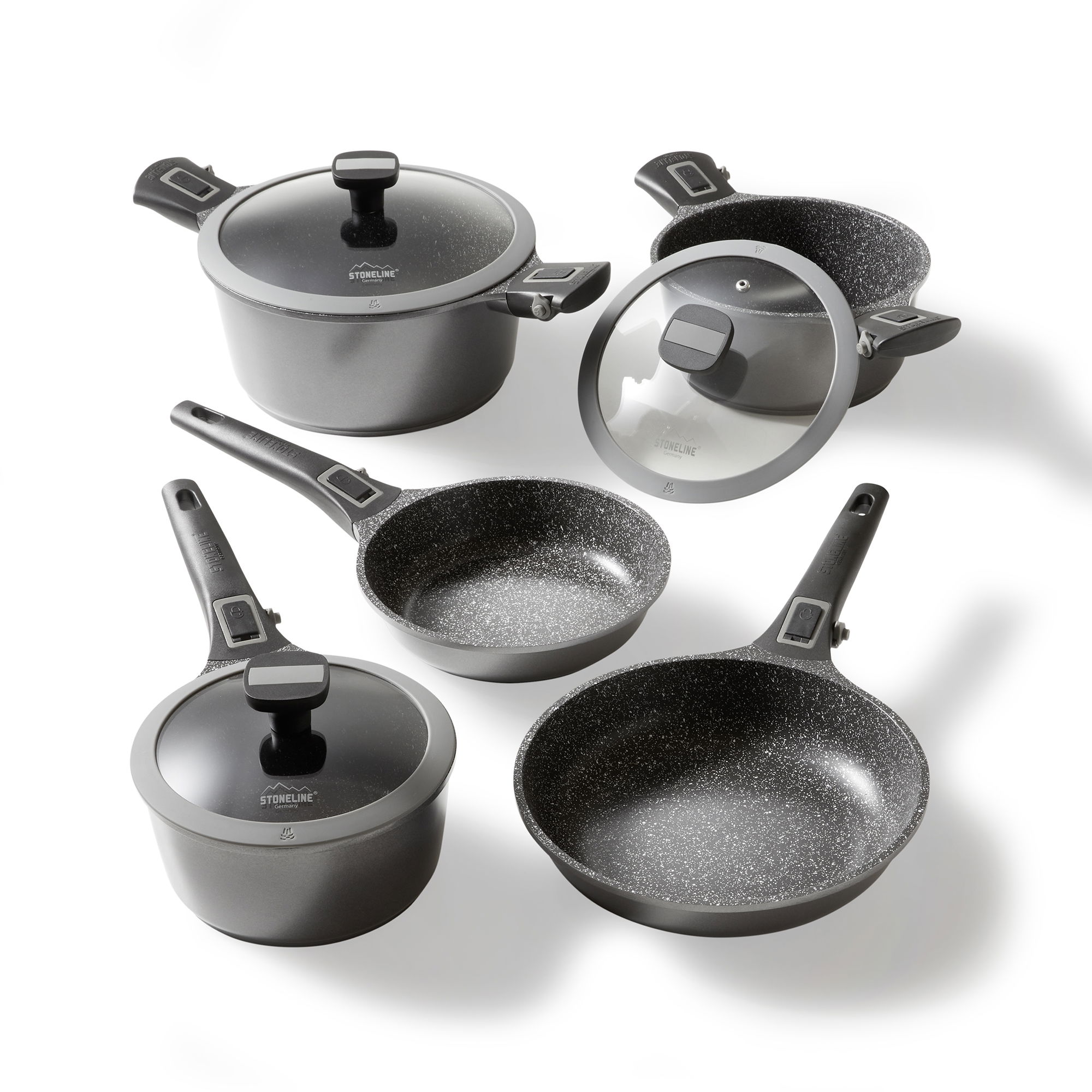 Cookware Set of 8 18/20/24 Removable Handle | with Lids