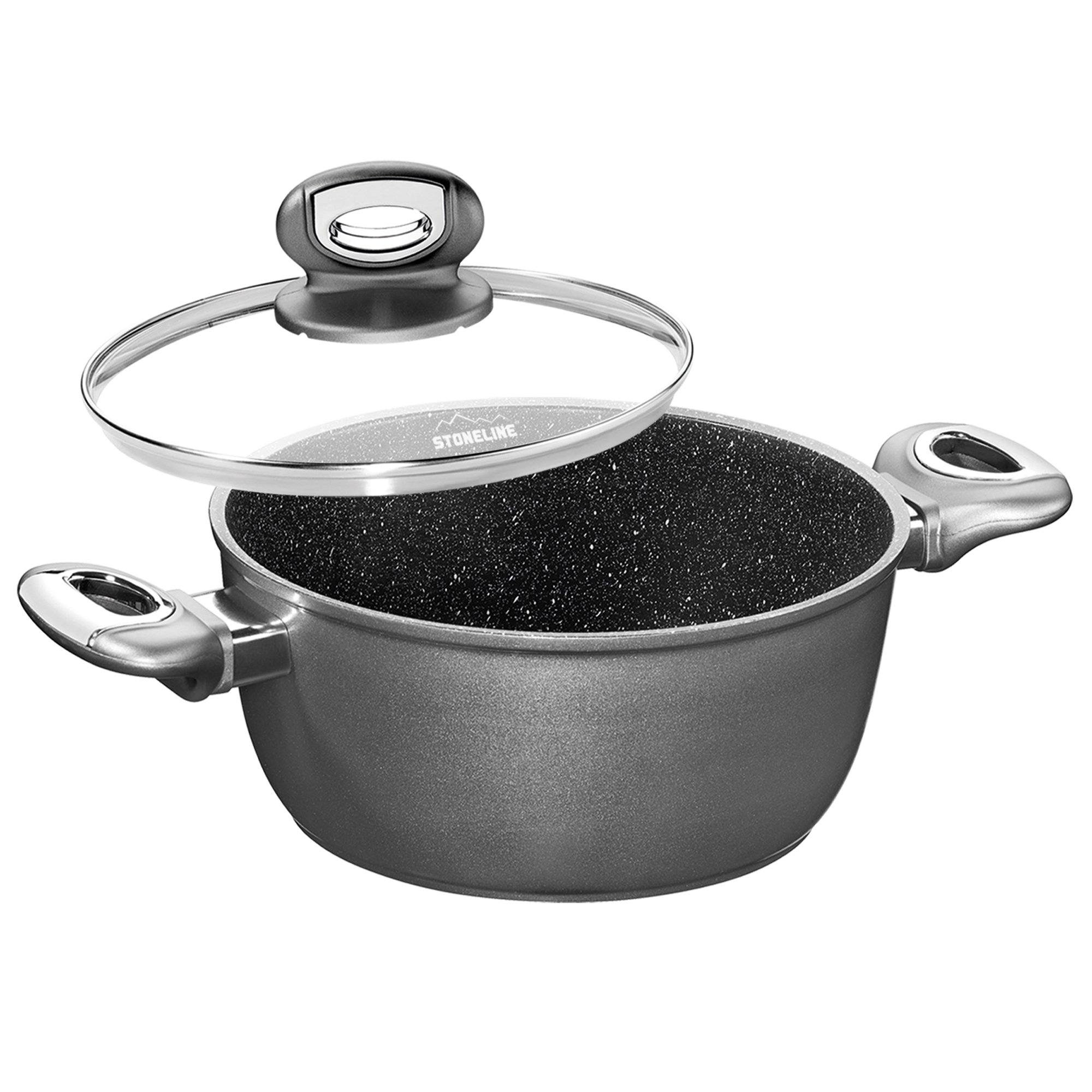 STONELINE® Gourmundo saucepan 20cm, with glass lid, Made in Germany, suitable for induction
