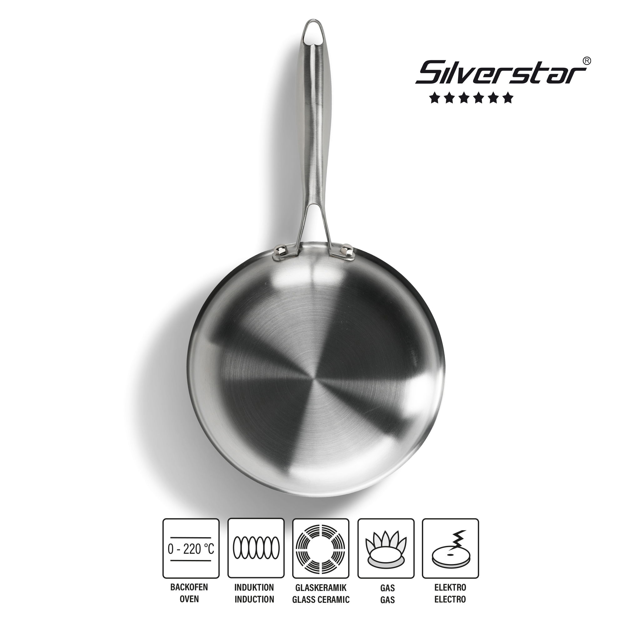 Silverstar® Sartén de Acero Inoxidable 20 cm