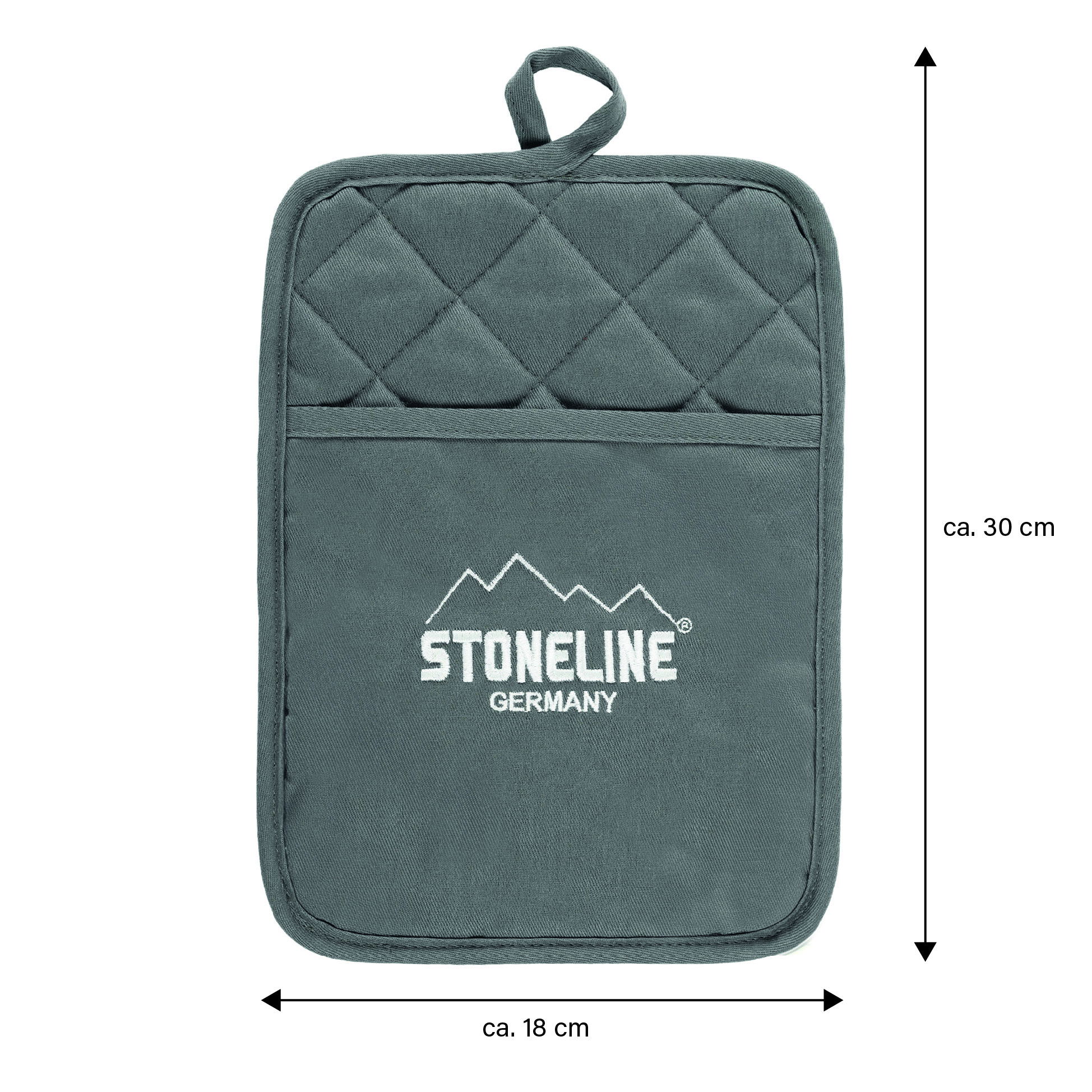 Manique, rectangulaire, gris
