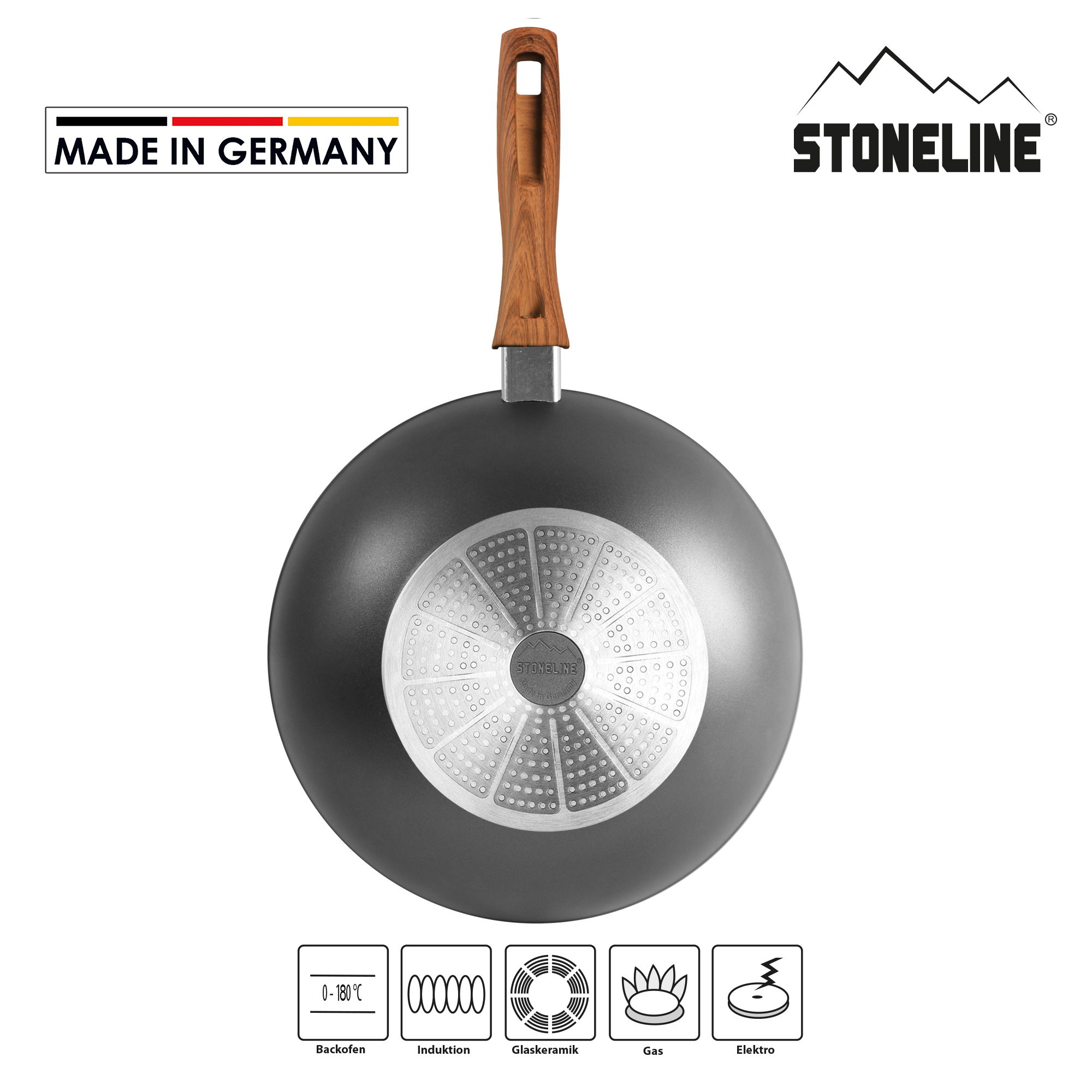 Wok 30 cm | Effetto Legno