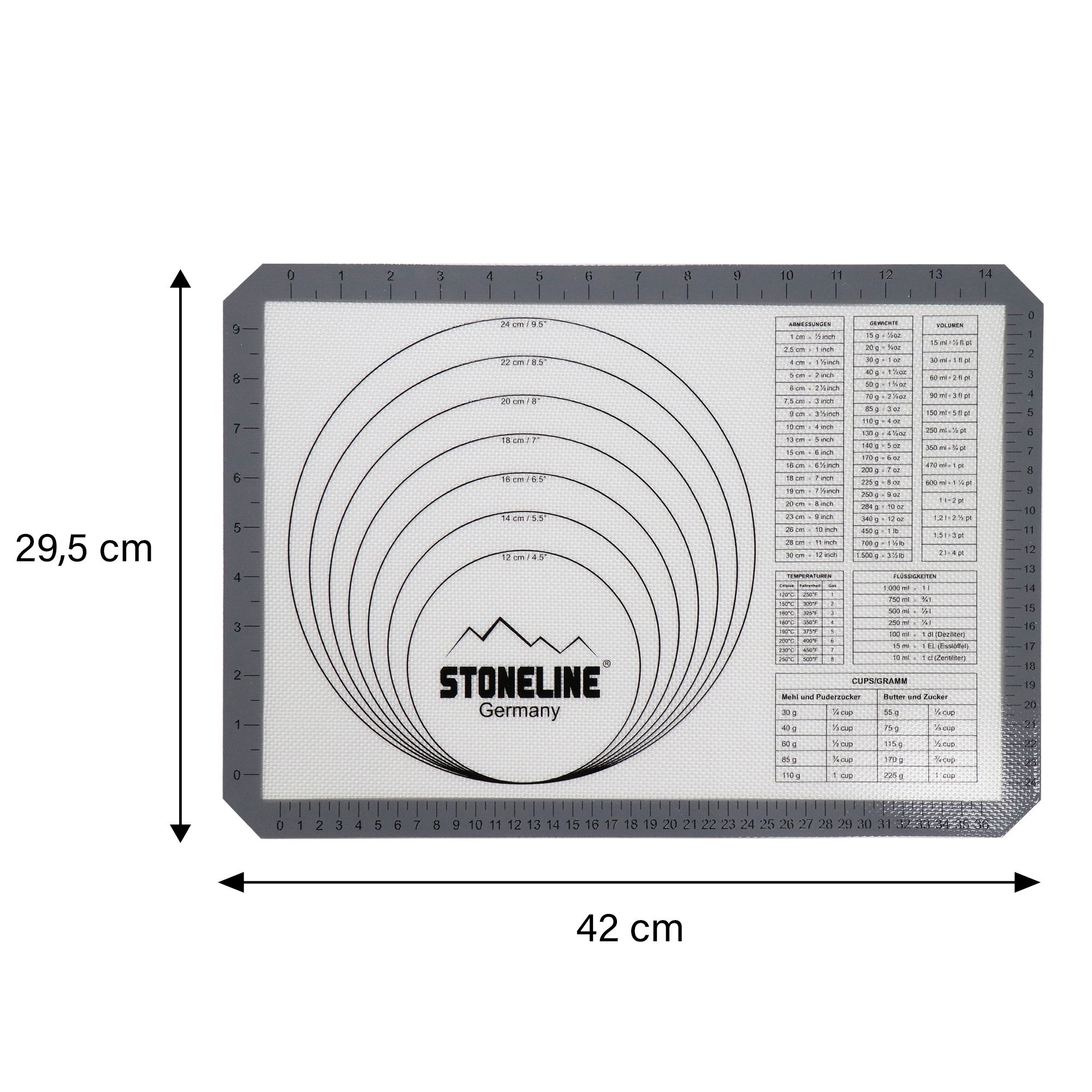 STONELINE® Backmatte aus Platinsilikon 42 x 29,5 cm