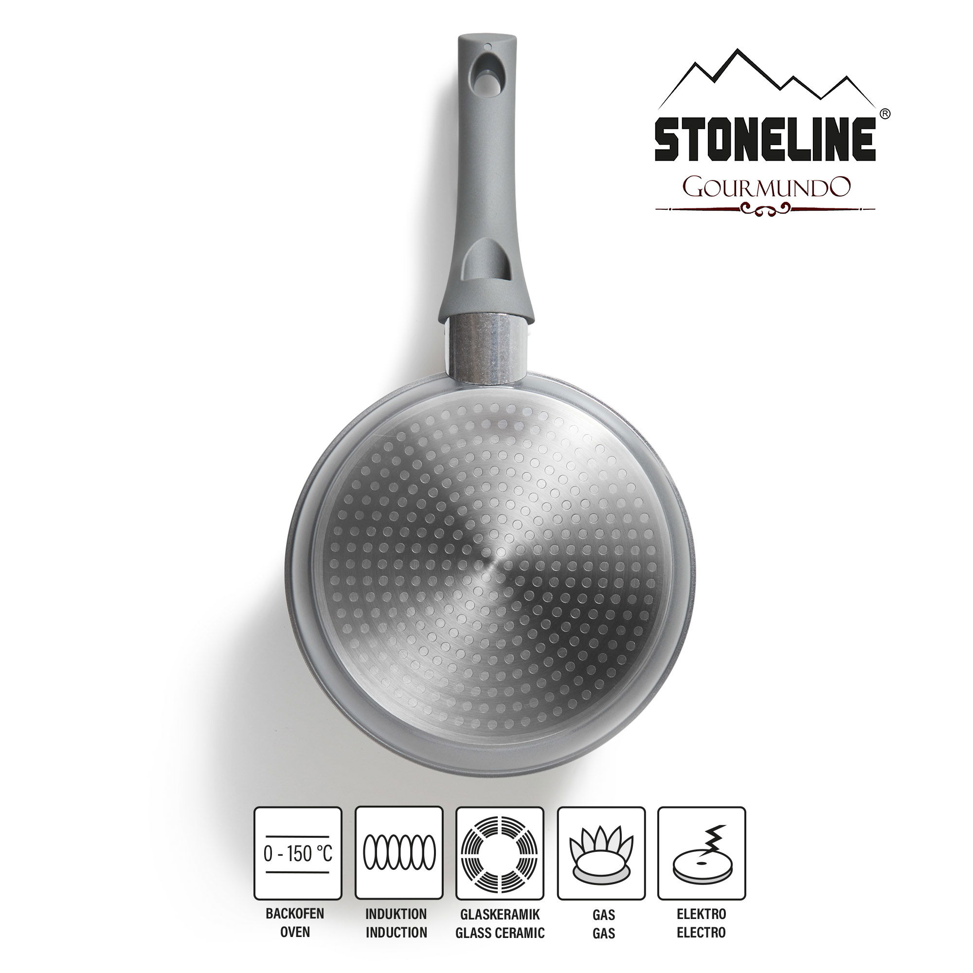 STONELINE® Poêle à frire 18 cm, Antiadhésive, adaptée à l'induction & four | GOURMUNDO