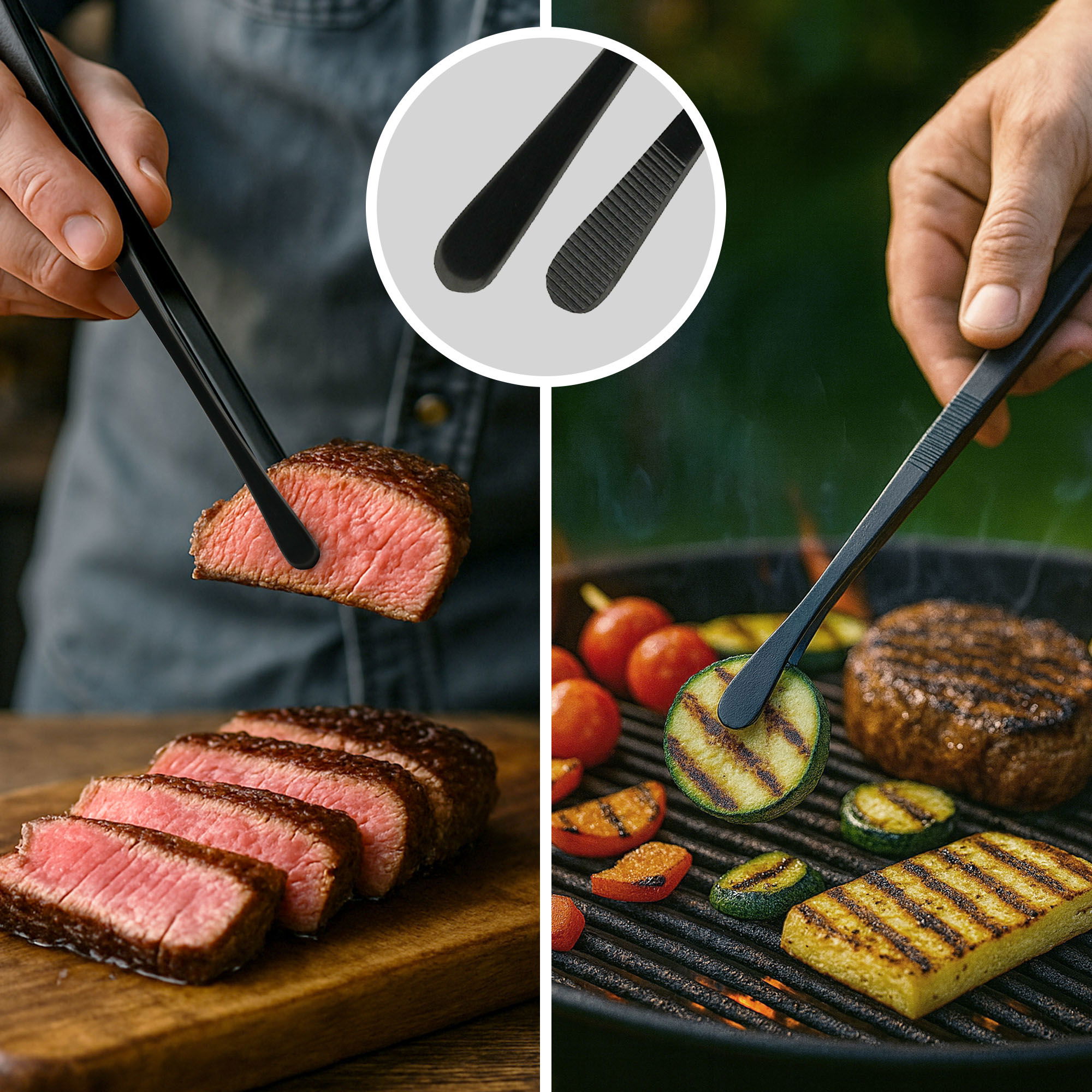 Pinza da cucina 30,5 cm Set 2 Pezzi | Acciaio Inox