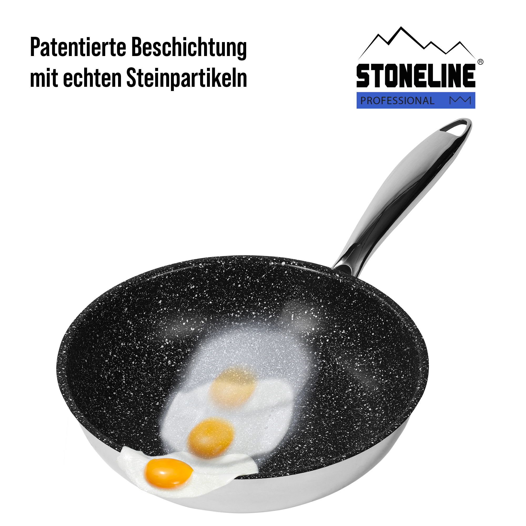 Edelstahl Pfanne 28 cm | mit Deckel