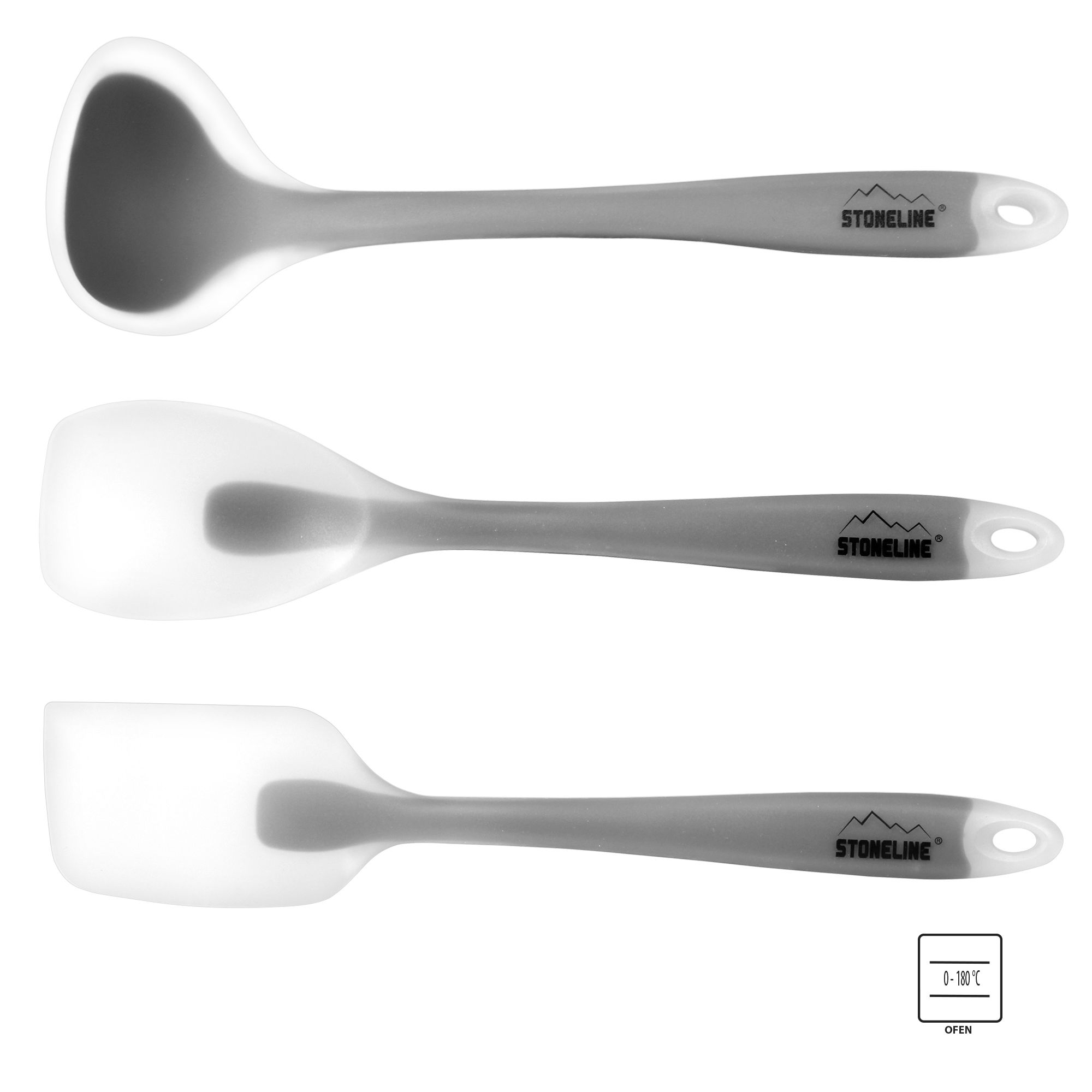 Set cucina: 12 utensili in silicone 5 coltelli acciaio inox +