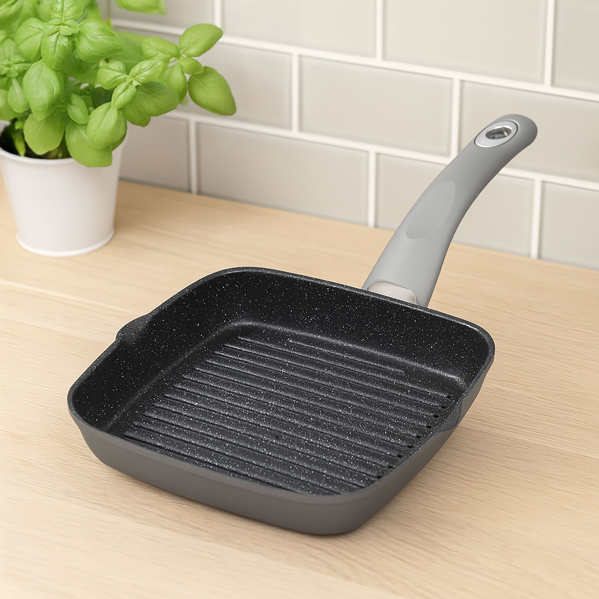 BBQ Griddle Pan 16 cm | without Lid - Grey