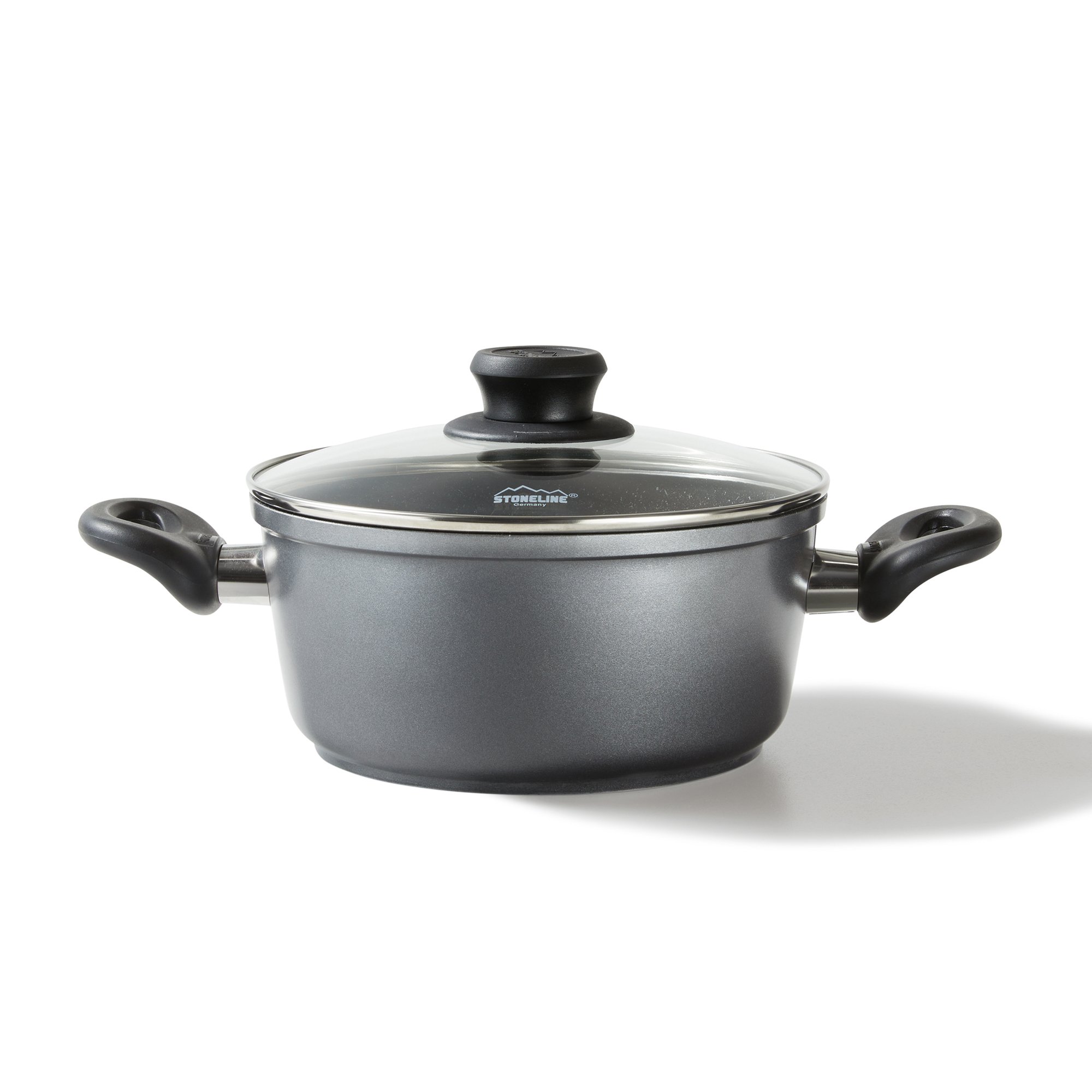 STONELINE® Cooking Pot 24 cm, with Lid, Large Non-Stick Pot | CLASSIC