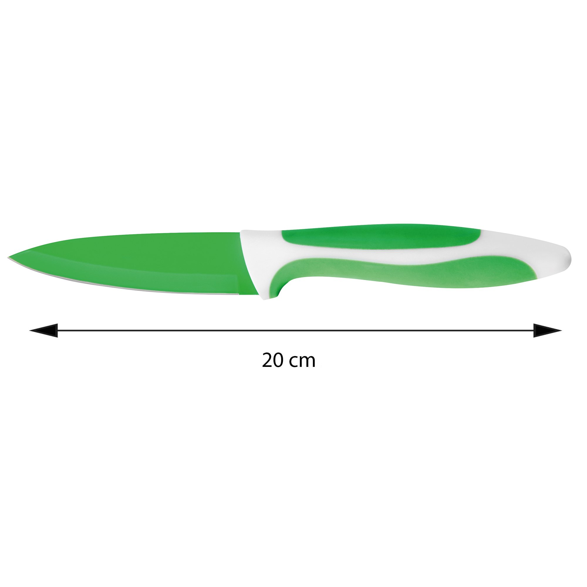 STONELINE® Couteau de cuisine 19,5 cm, lame en acier inoxydable, vert